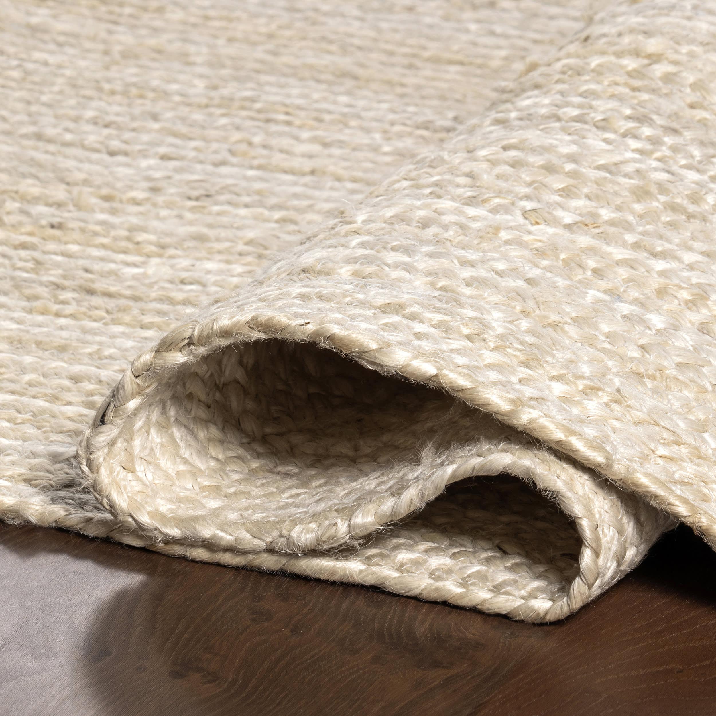 Jute Braided Rug | Off White - Image 11