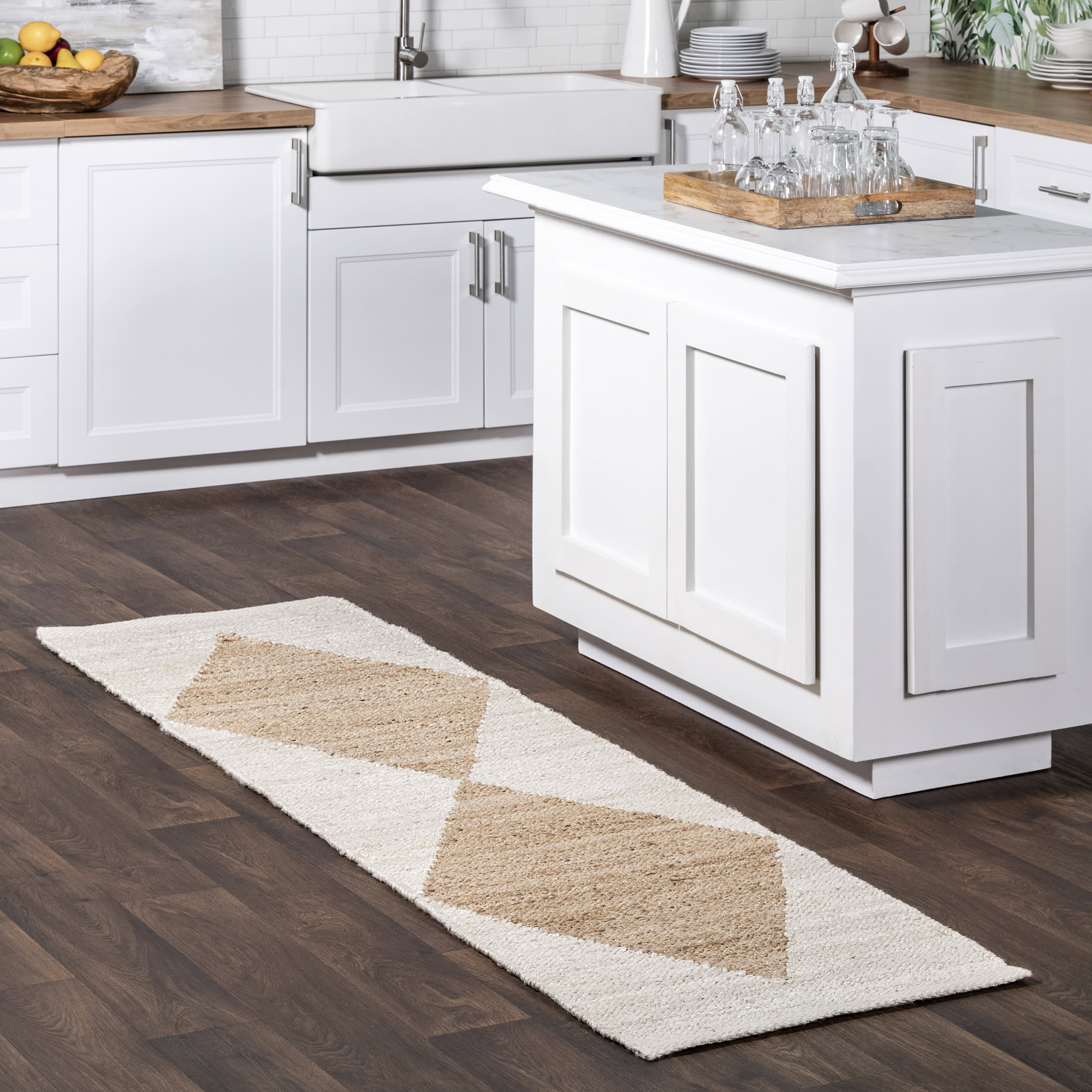 Jute Harlequin Trellis Rug | Ivory - Image 2