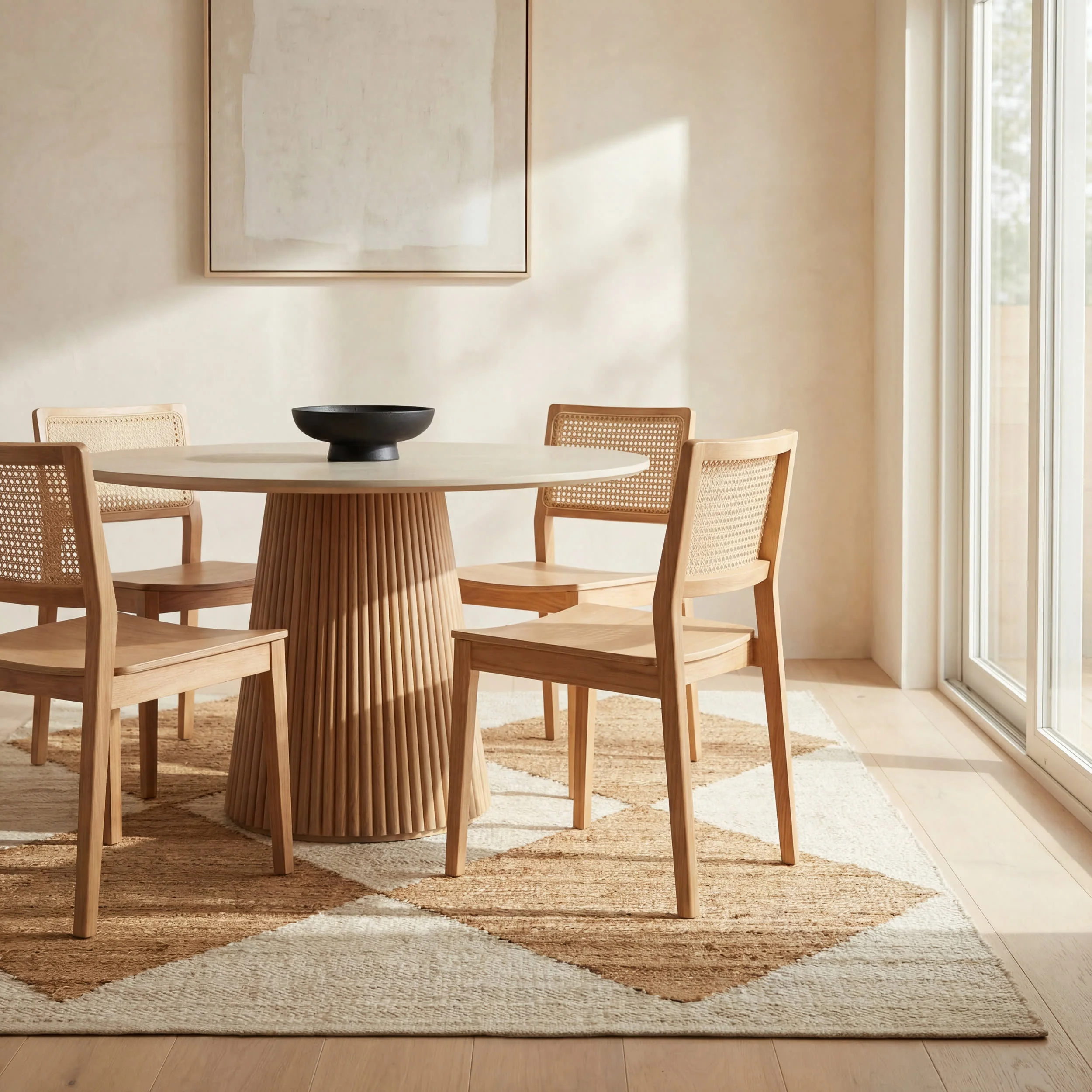 Jute Harlequin Trellis Rug | Ivory - Image 6