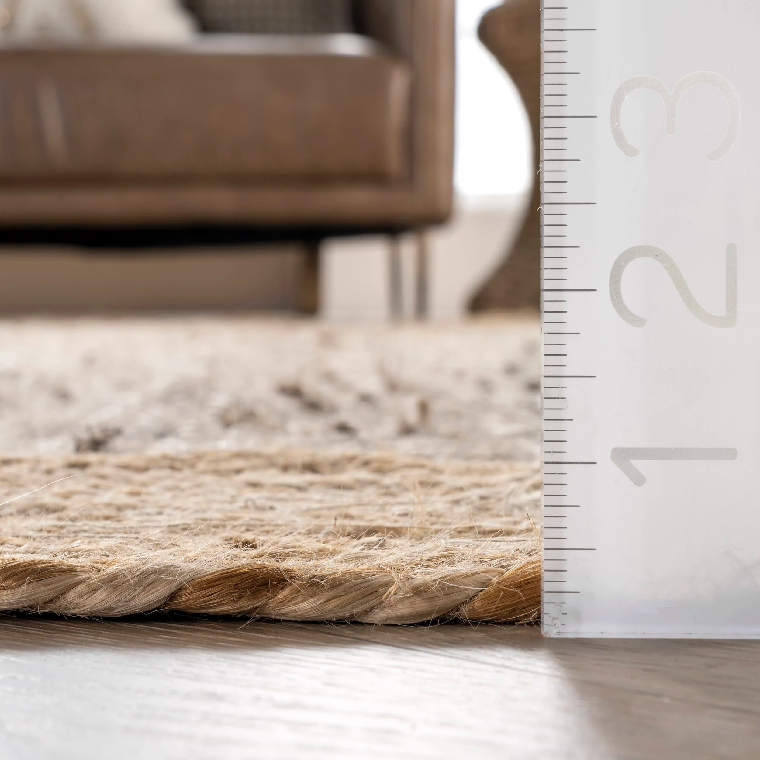 Jute Simple Border Rug | Grey - Image 5