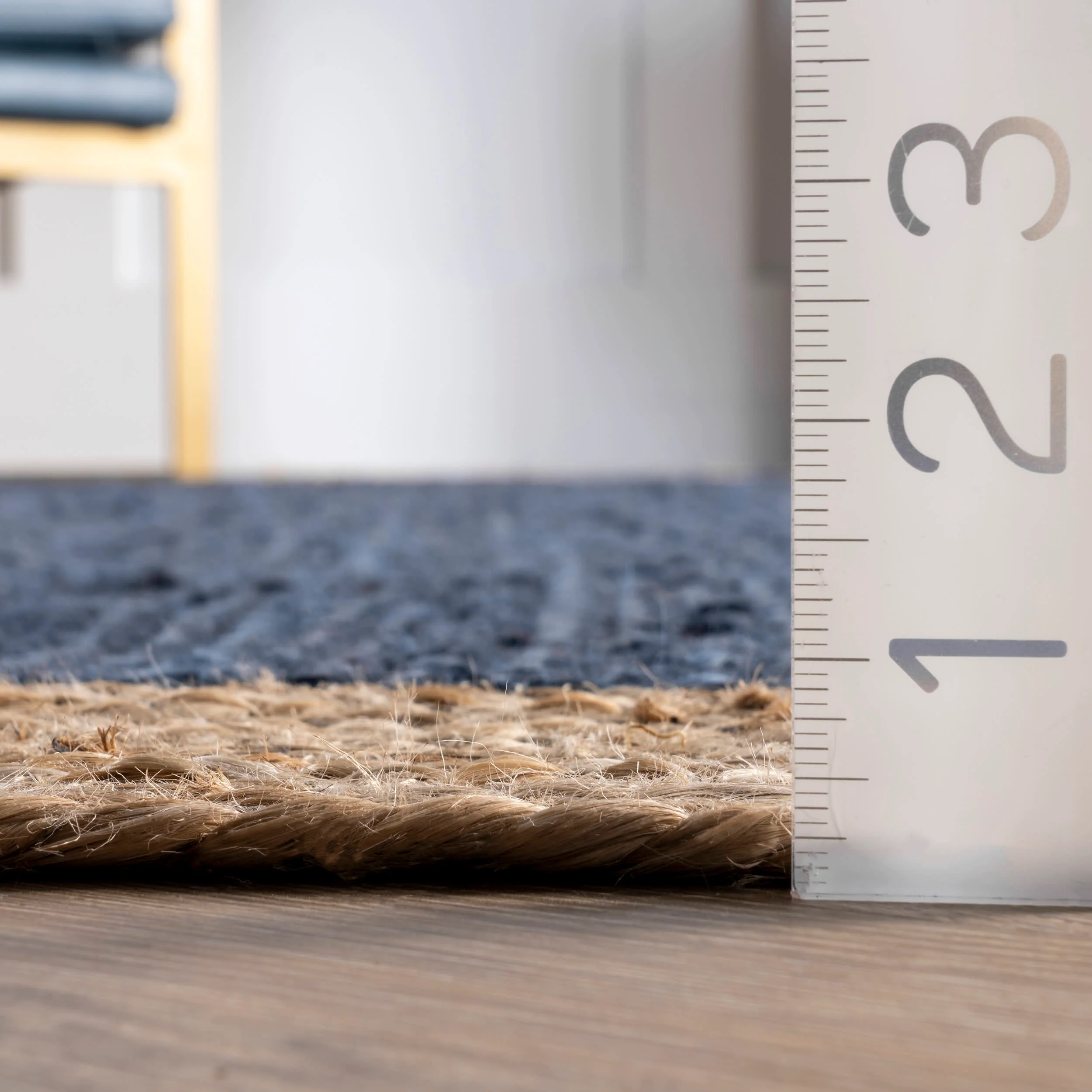Jute Simple Border Rug | Navy - Image 5
