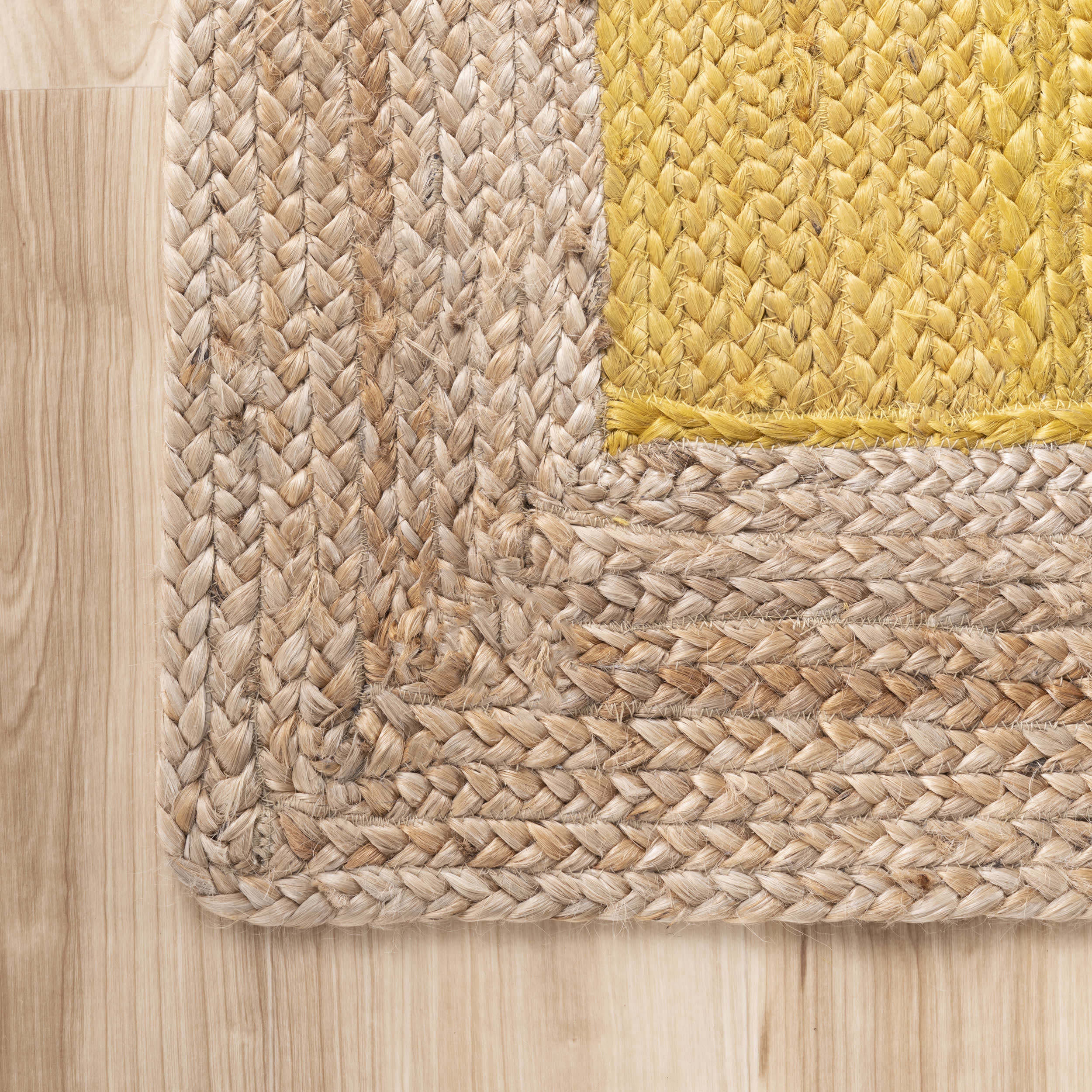 Jute Simple Border Rug | Yellow - Image 3