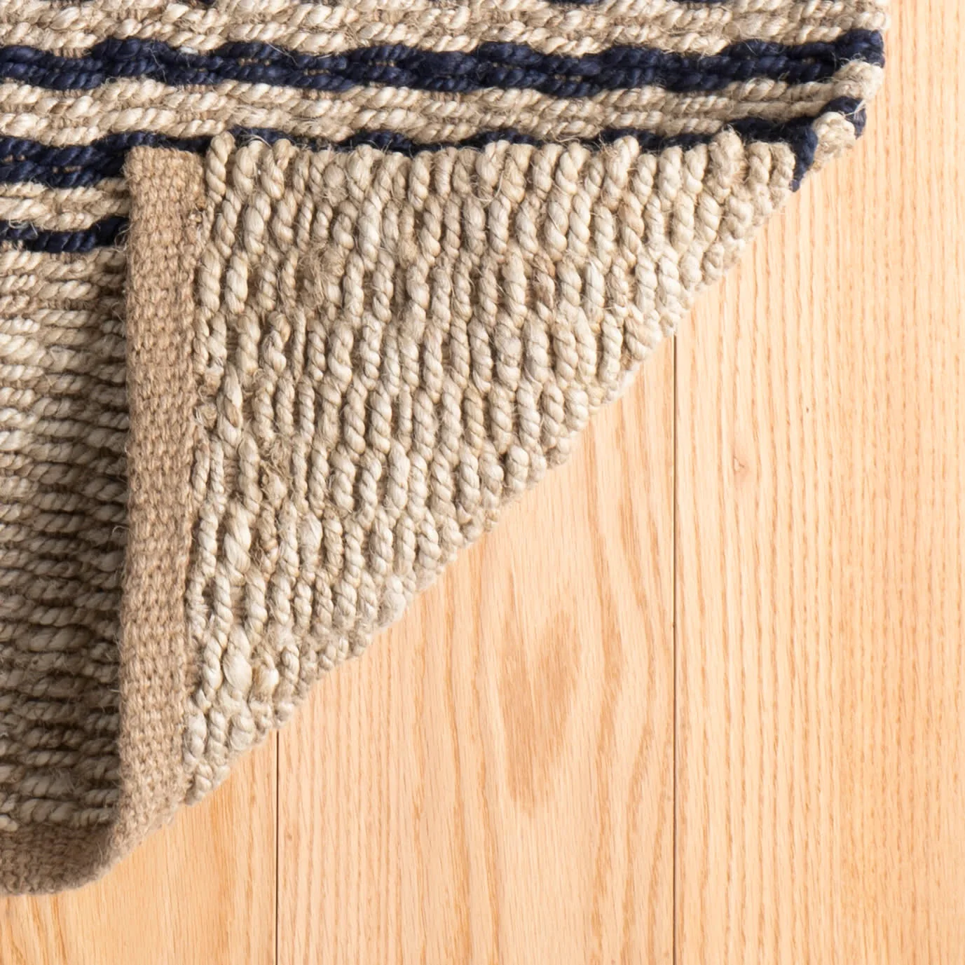 Jute Ticking Handwoven Rug | Indigo - Image 6
