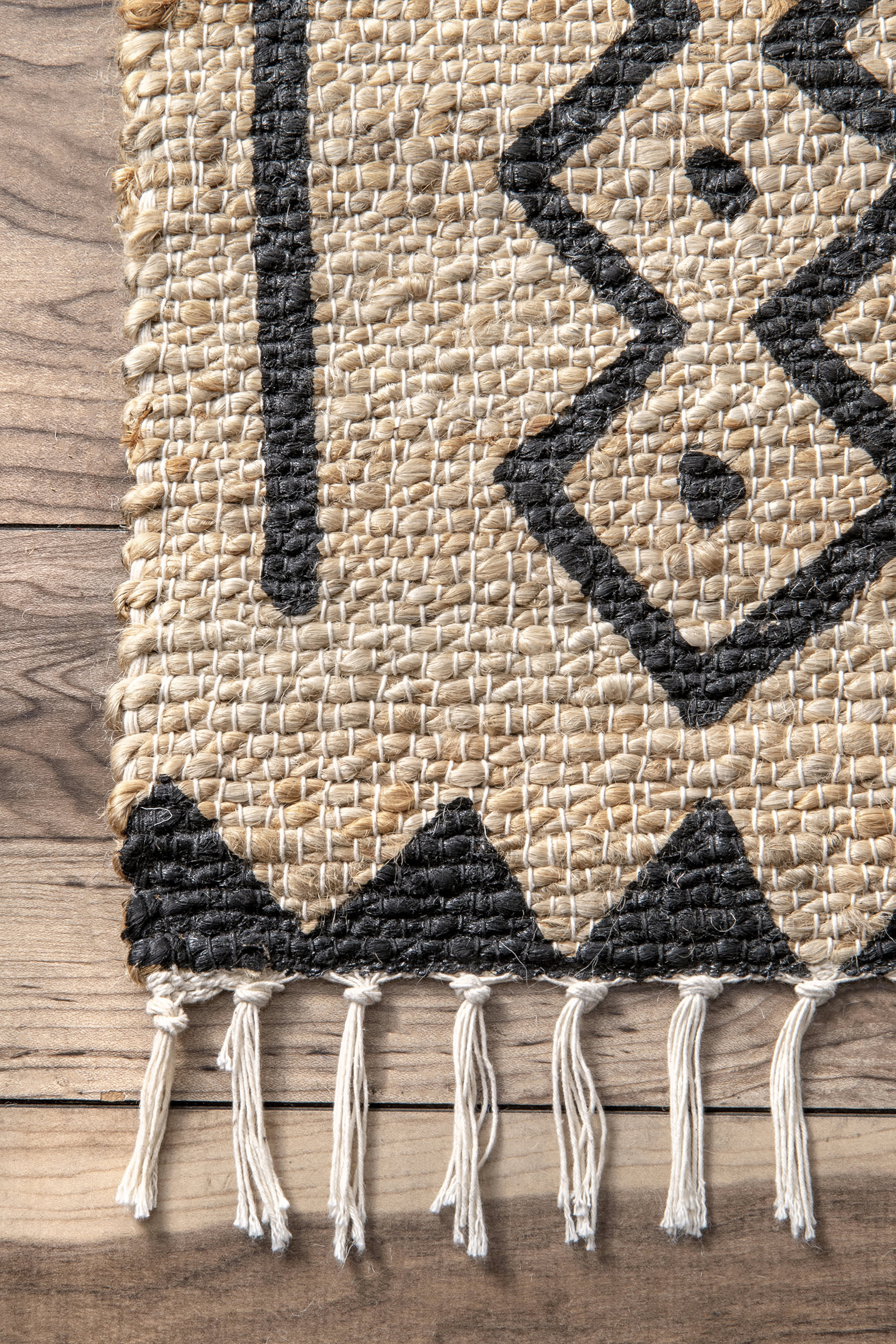 Jute-Blend Tasseled Rug | Natural - Image 3