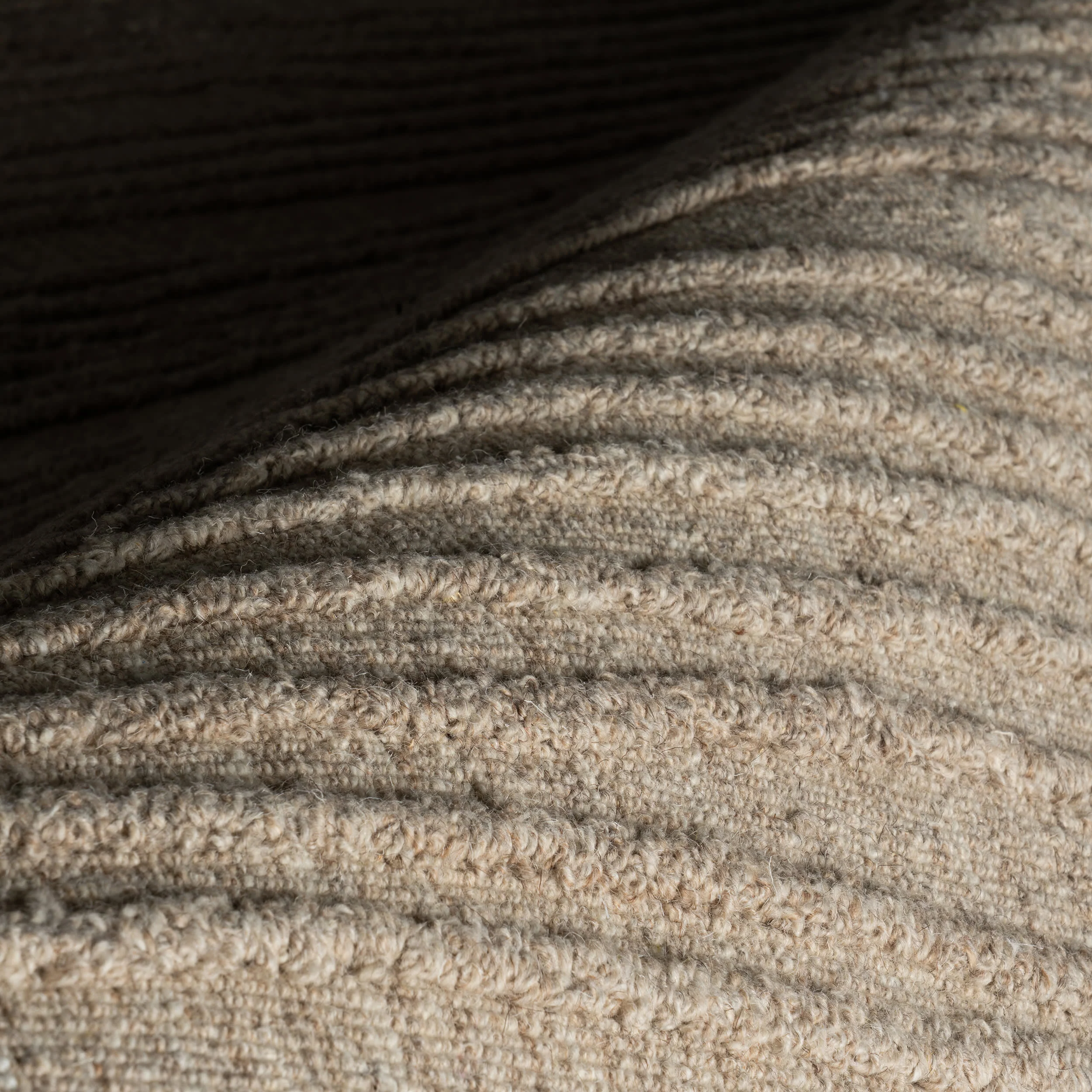 Kahina Abstract Bohemian Hand Tufted Wool Rug | Beige - Image 3