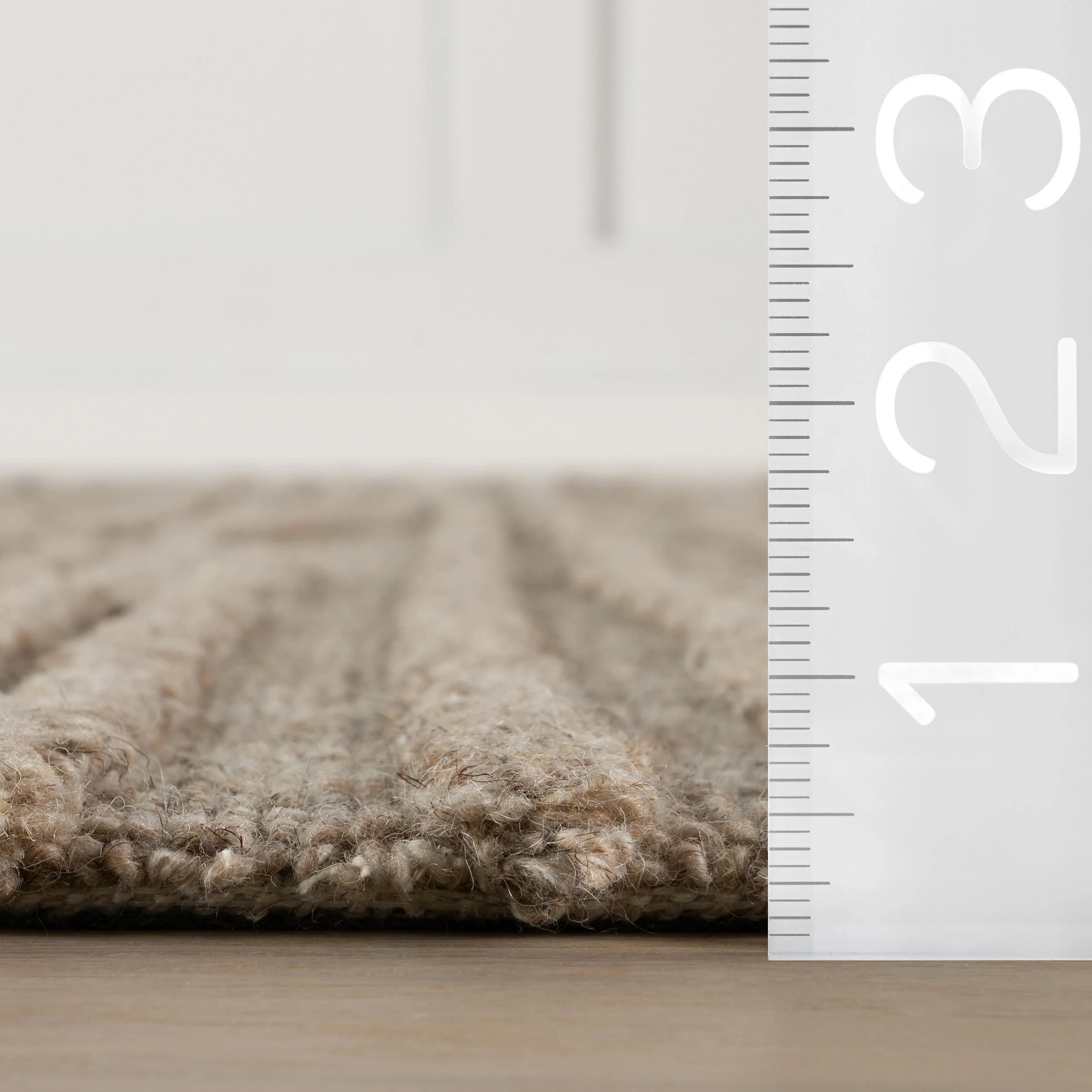 Kahina Abstract Bohemian Hand Tufted Wool Rug | Beige - Image 6