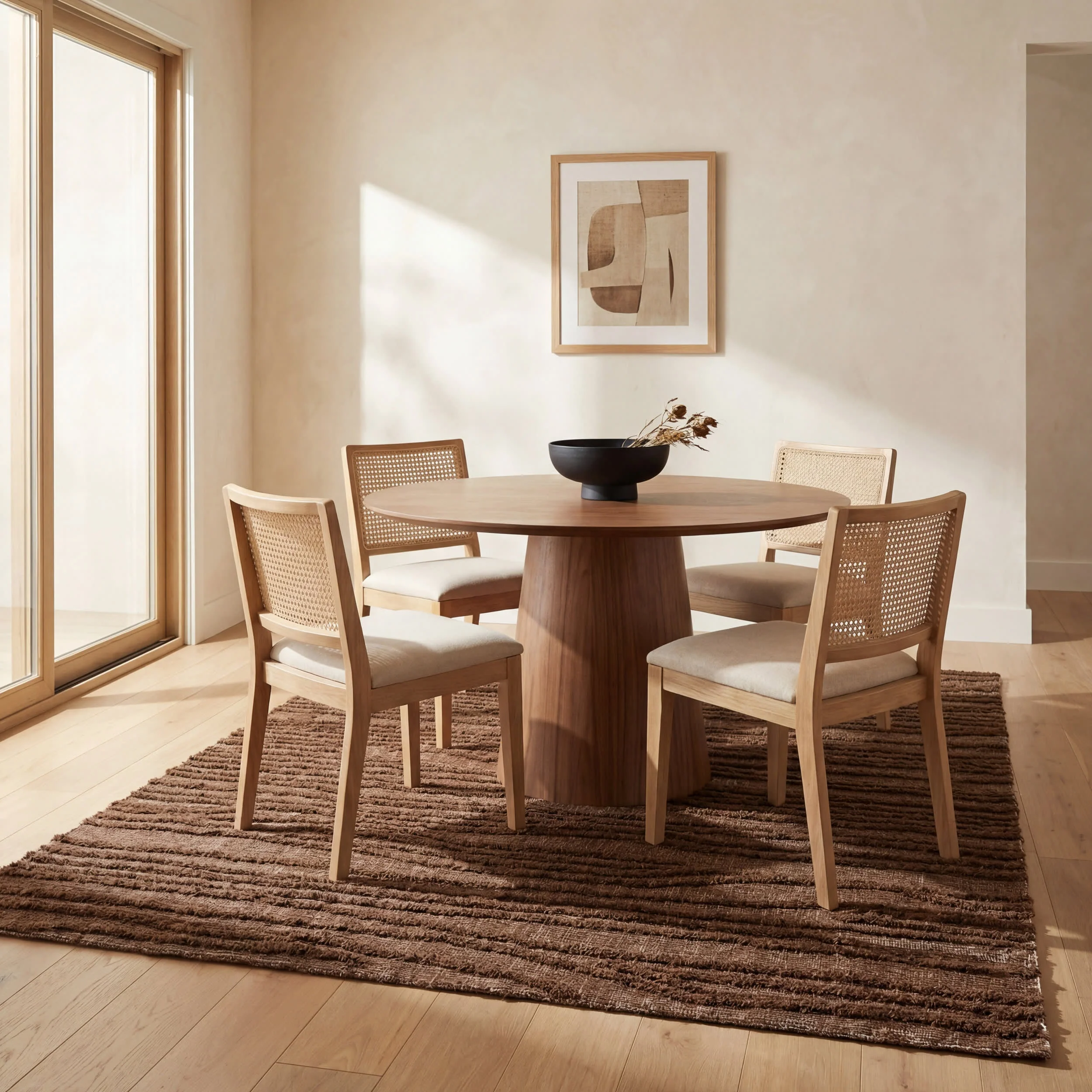 Kahina Abstract Bohemian Hand Tufted Wool Rug | Brown - Image 7
