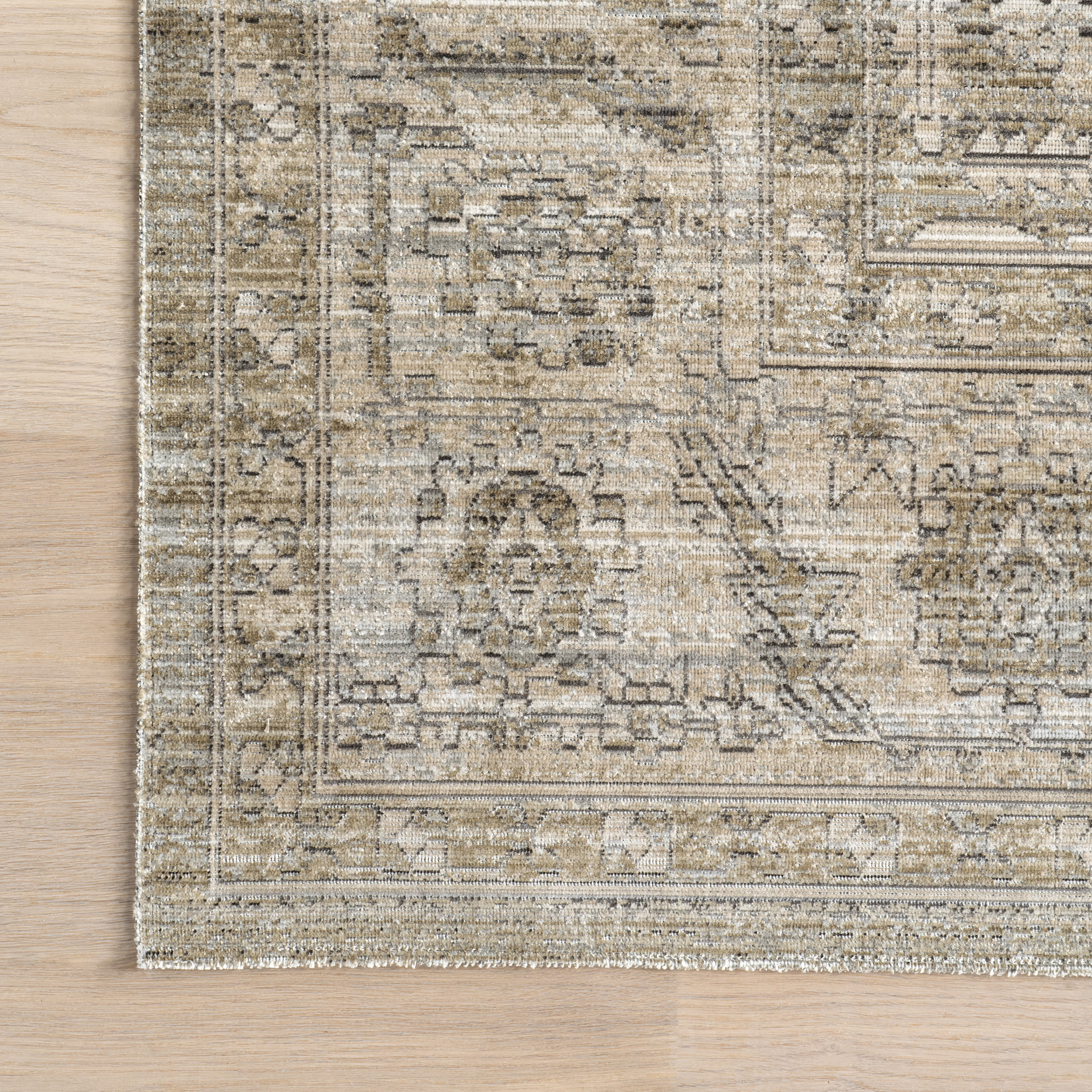 Bryony Medallion Indoor/Outdoor Area Rug | Light Grey - Image 4