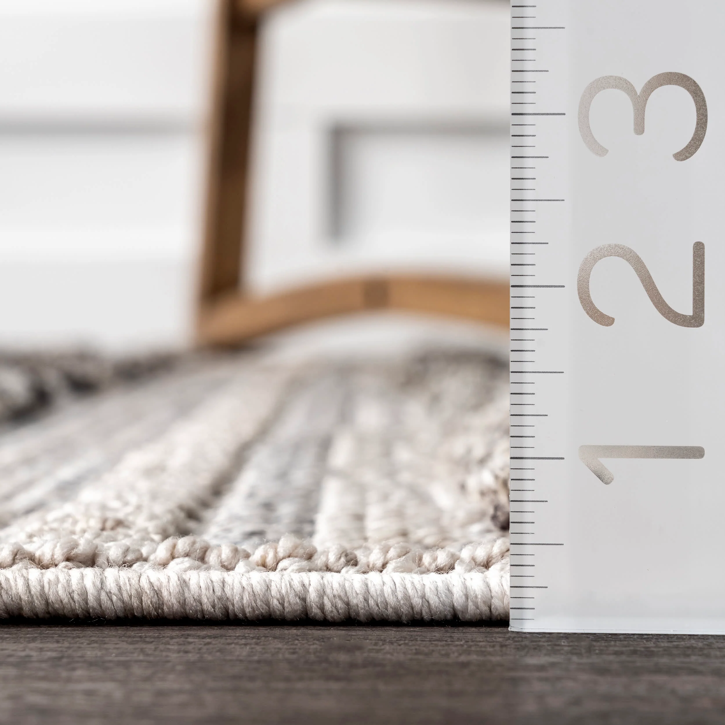 Kalinda Raised Diamond Rug | Light Grey - Image 5