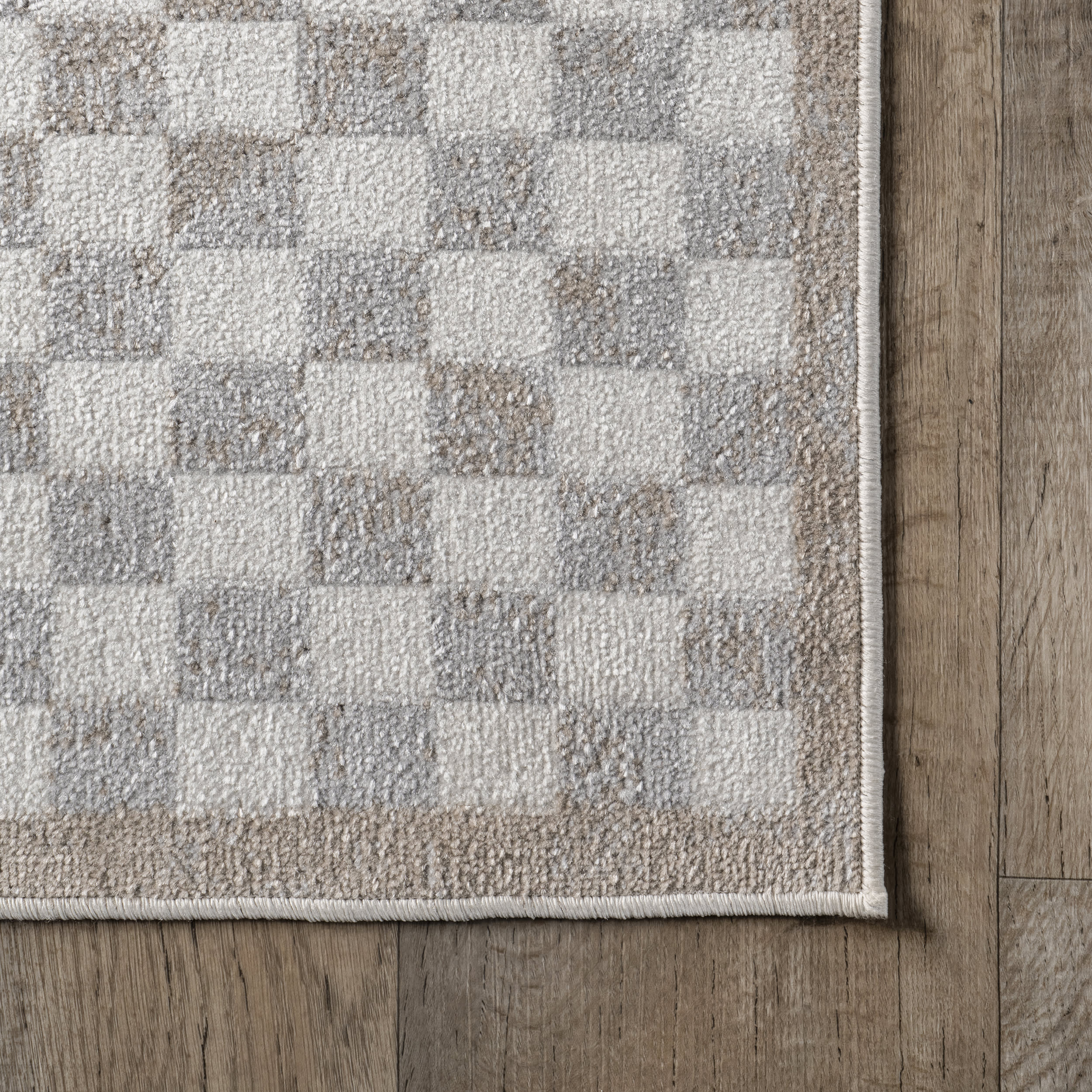 Kallie Washable Tiled Rug | Beige - Image 3