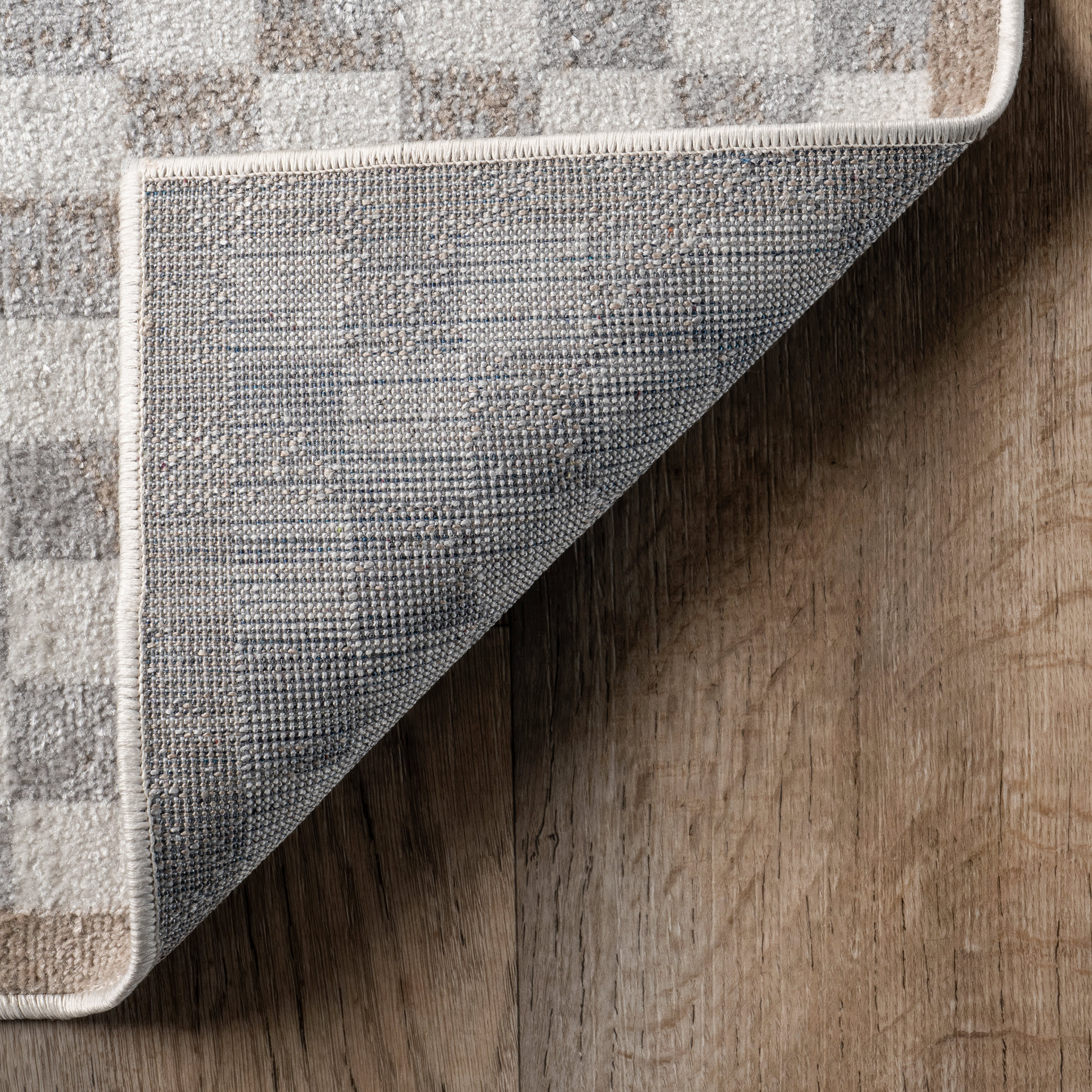 Kallie Washable Tiled Rug | Beige - Image 7