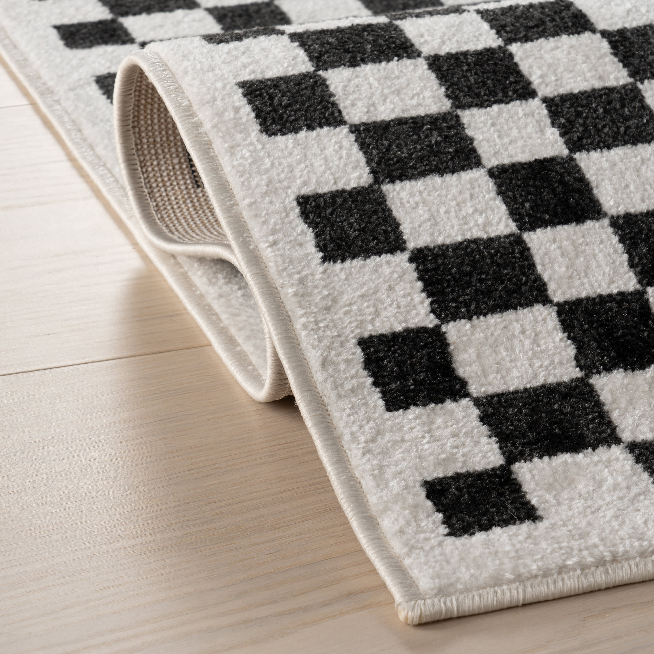 Kallie Washable Tiled Rug | Blue - Image 11