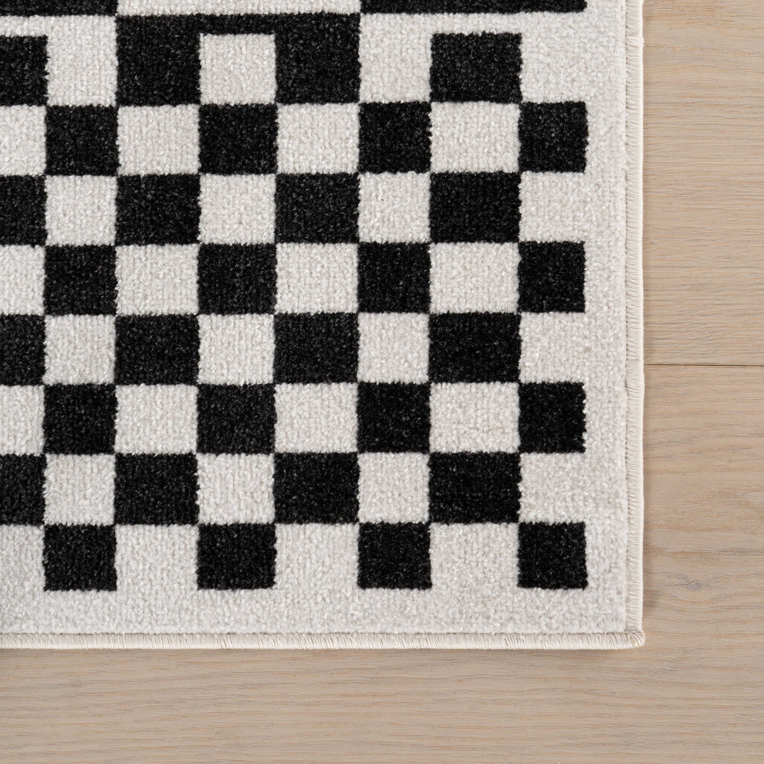 Kallie Washable Tiled Rug | Blue - Image 4