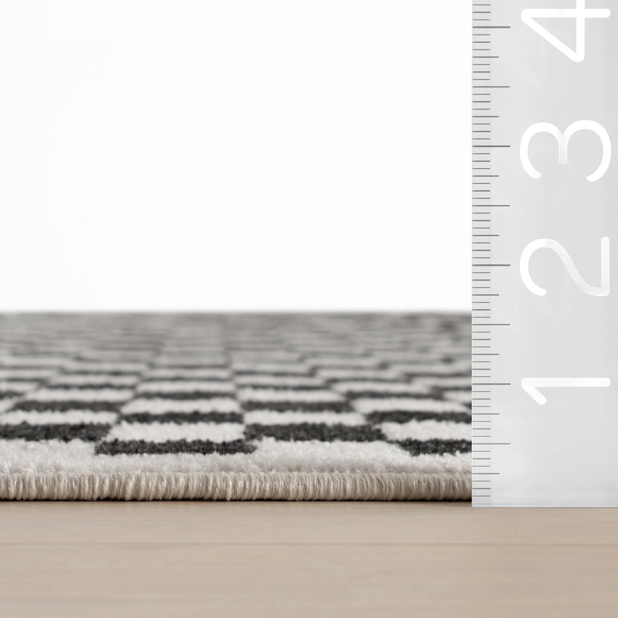 Kallie Washable Tiled Rug | Blue - Image 6