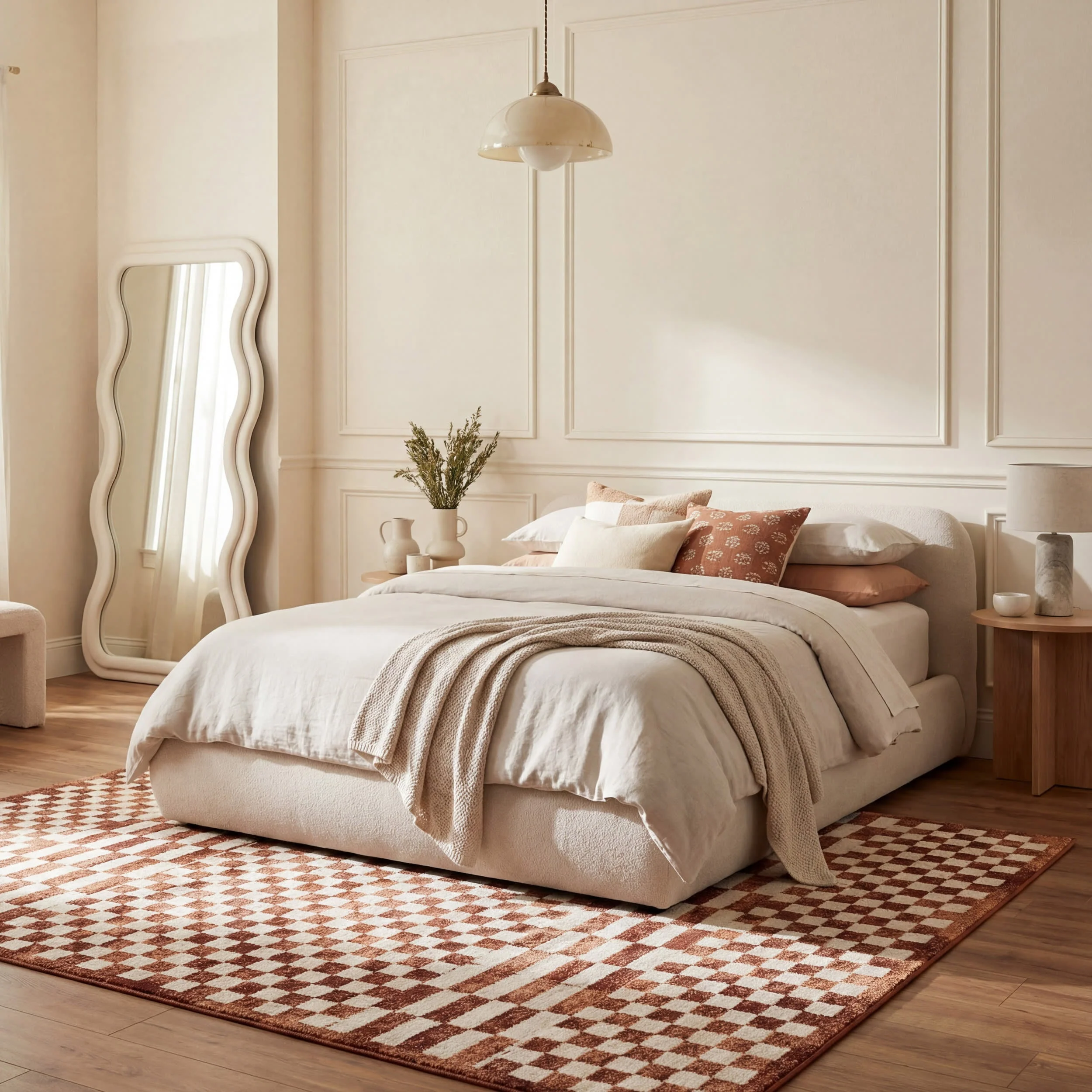 Kallie Washable Tiled Rug | Brick - Image 10