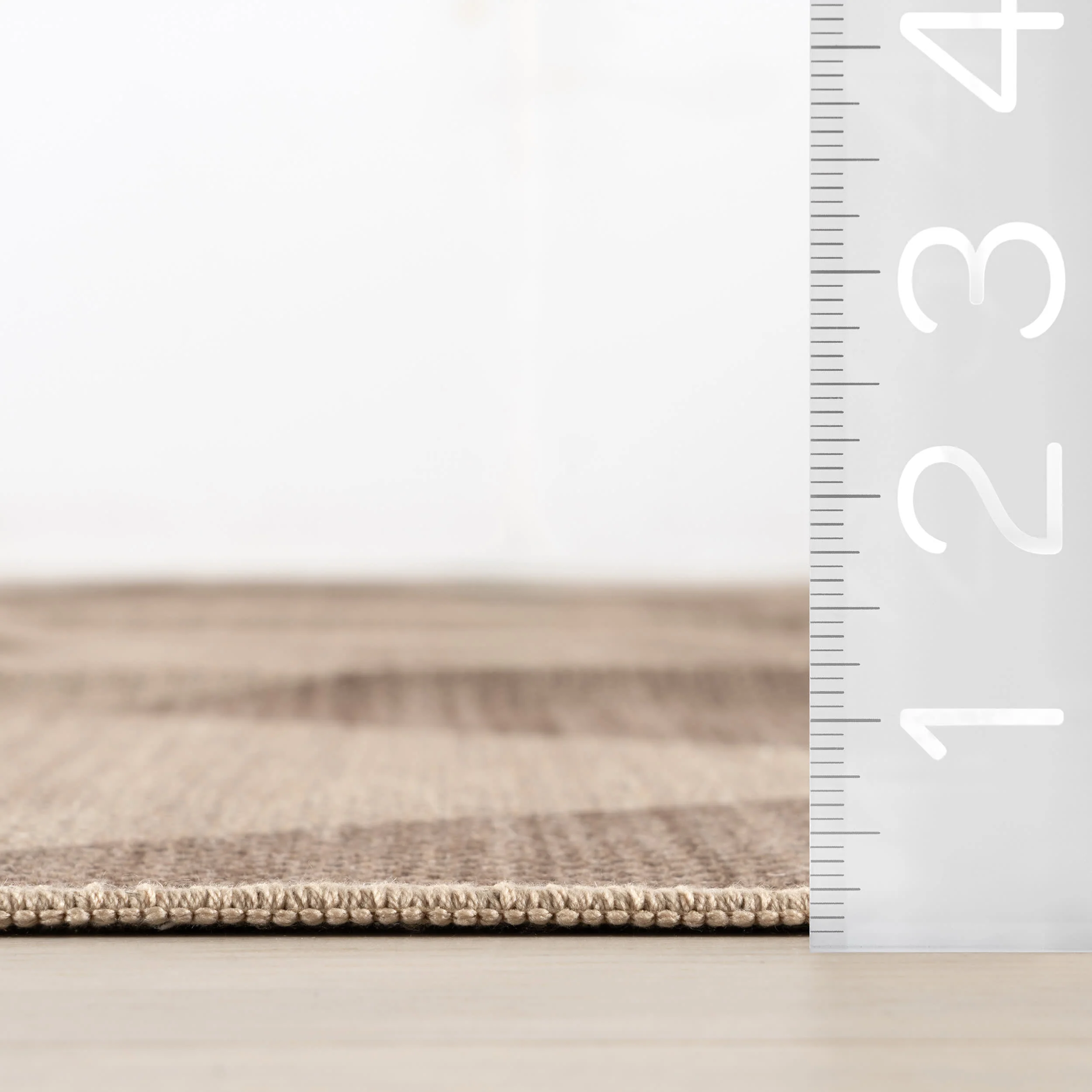 Kamilah Easy-Jute Washable Checkered Rug | Natural - Image 6
