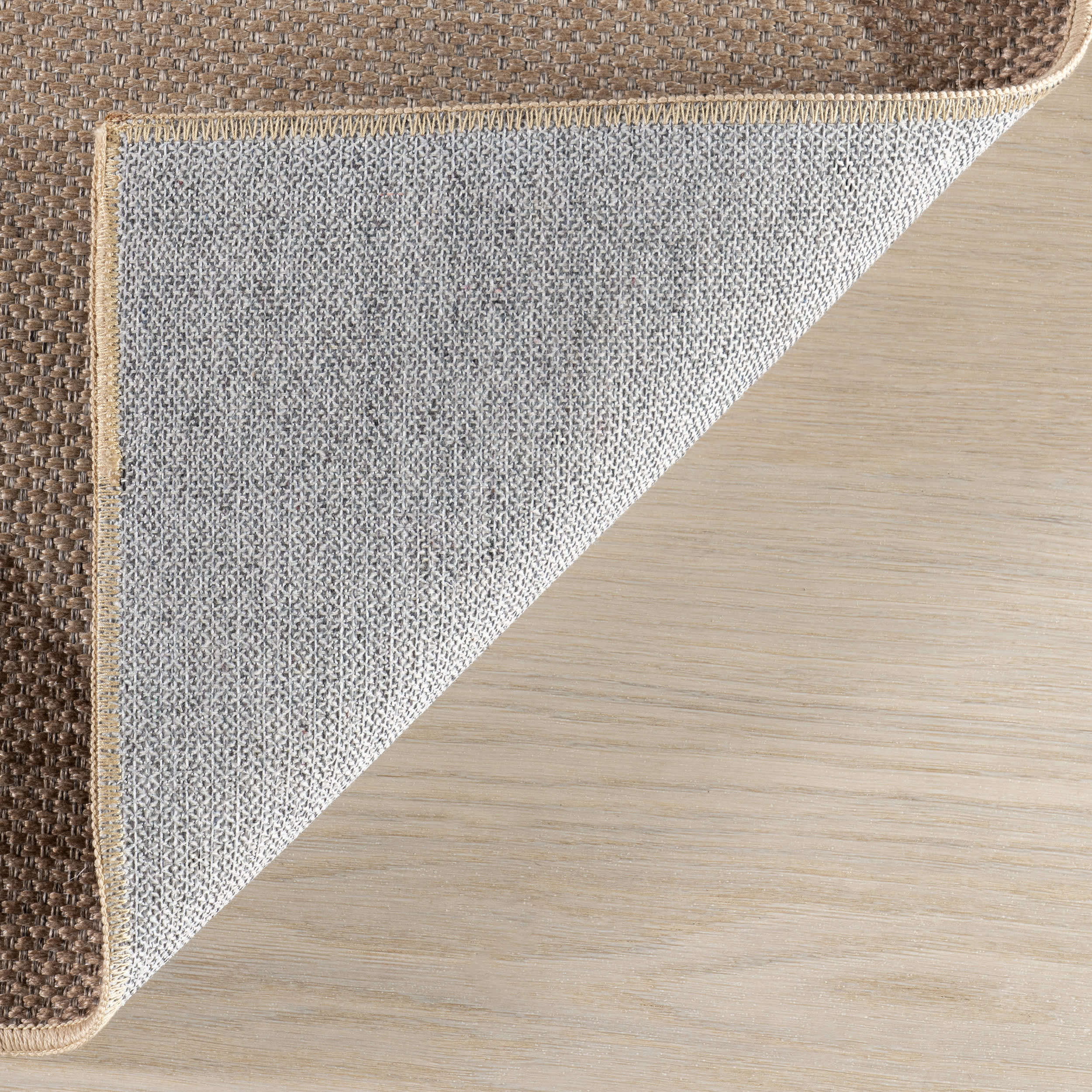Kamilah Easy-Jute Washable Checkered Rug | Natural - Image 7