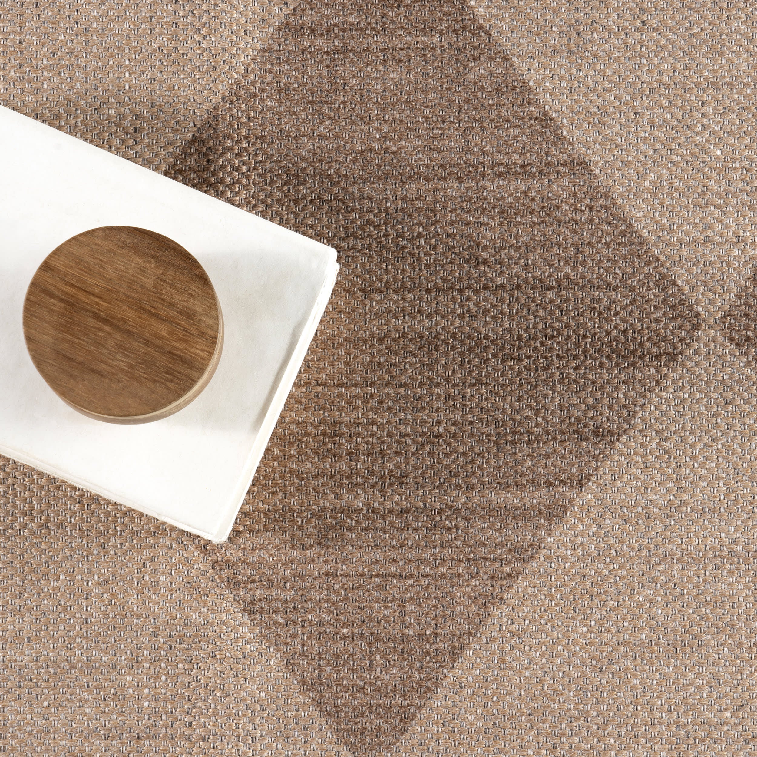 Kamilah Easy-Jute Washable Checkered Rug | Natural - Image 8