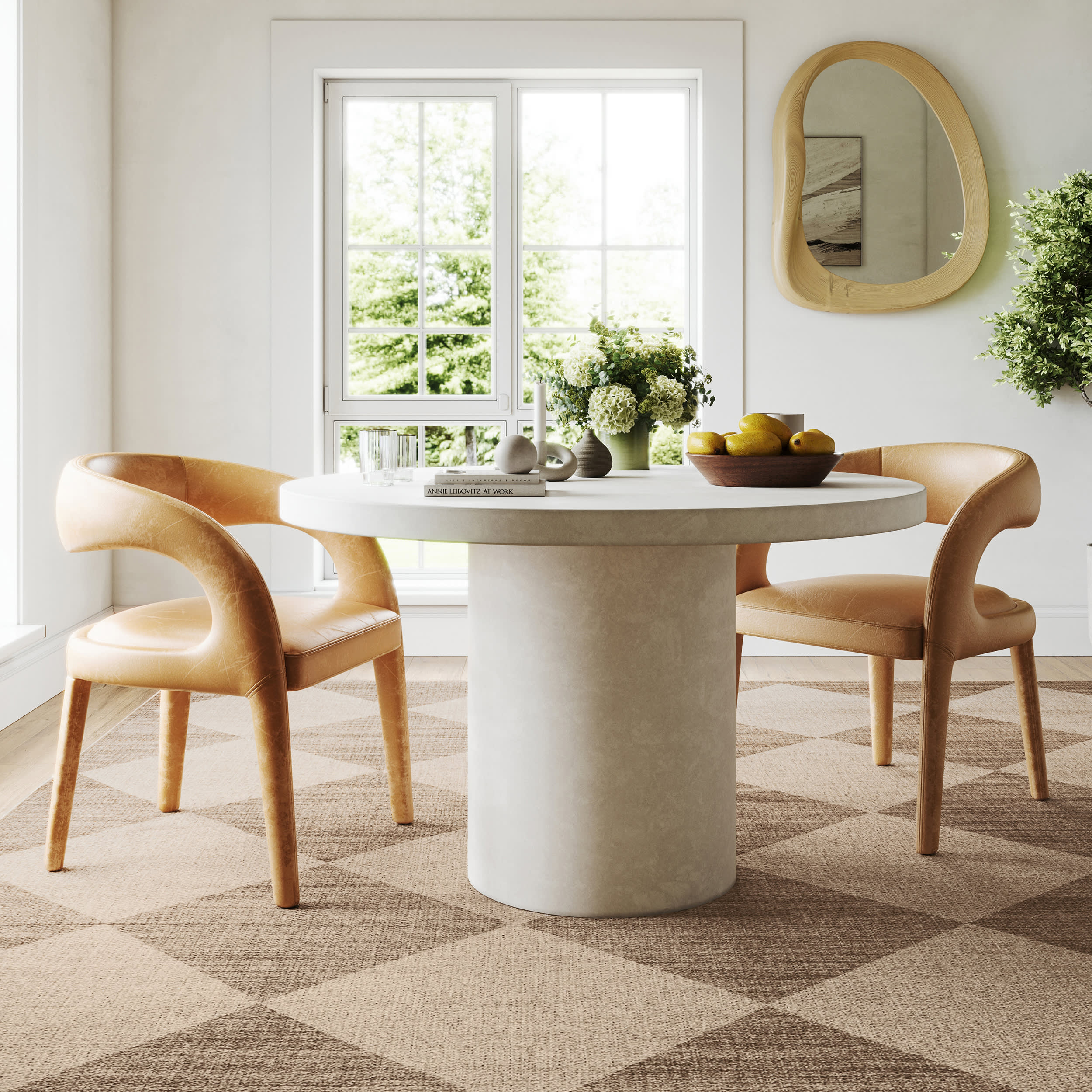 Kamilah Easy-Jute Washable Checkered Rug | Natural - Image 9