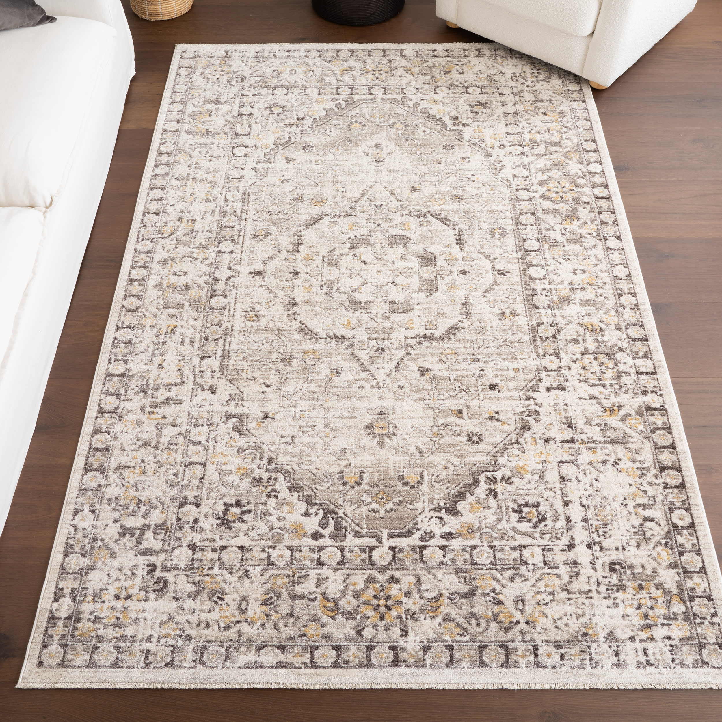 Kamryn Medallion Rug | Light Grey - Image 2