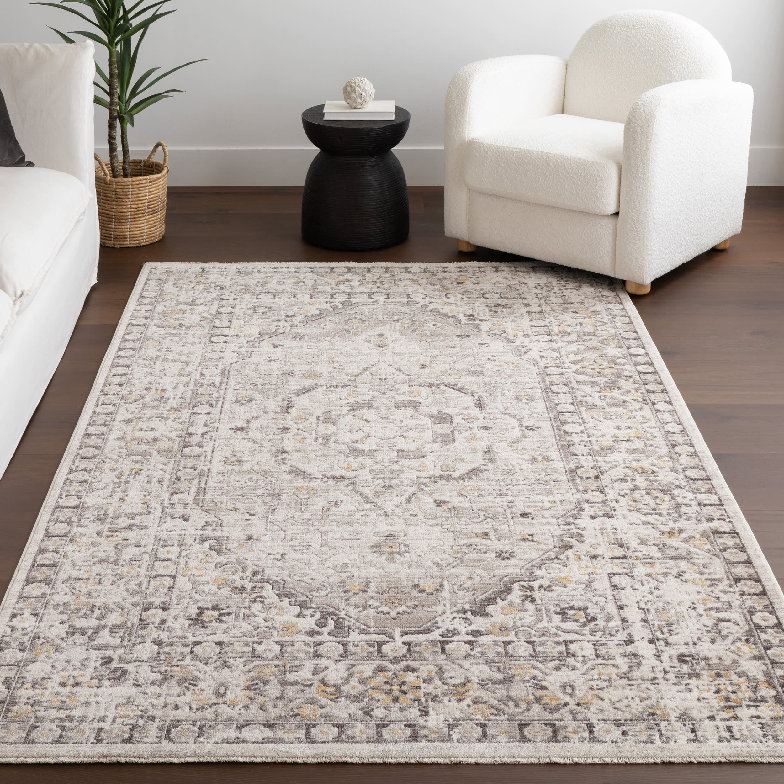 Kamryn Medallion Rug | Light Grey - Image 5