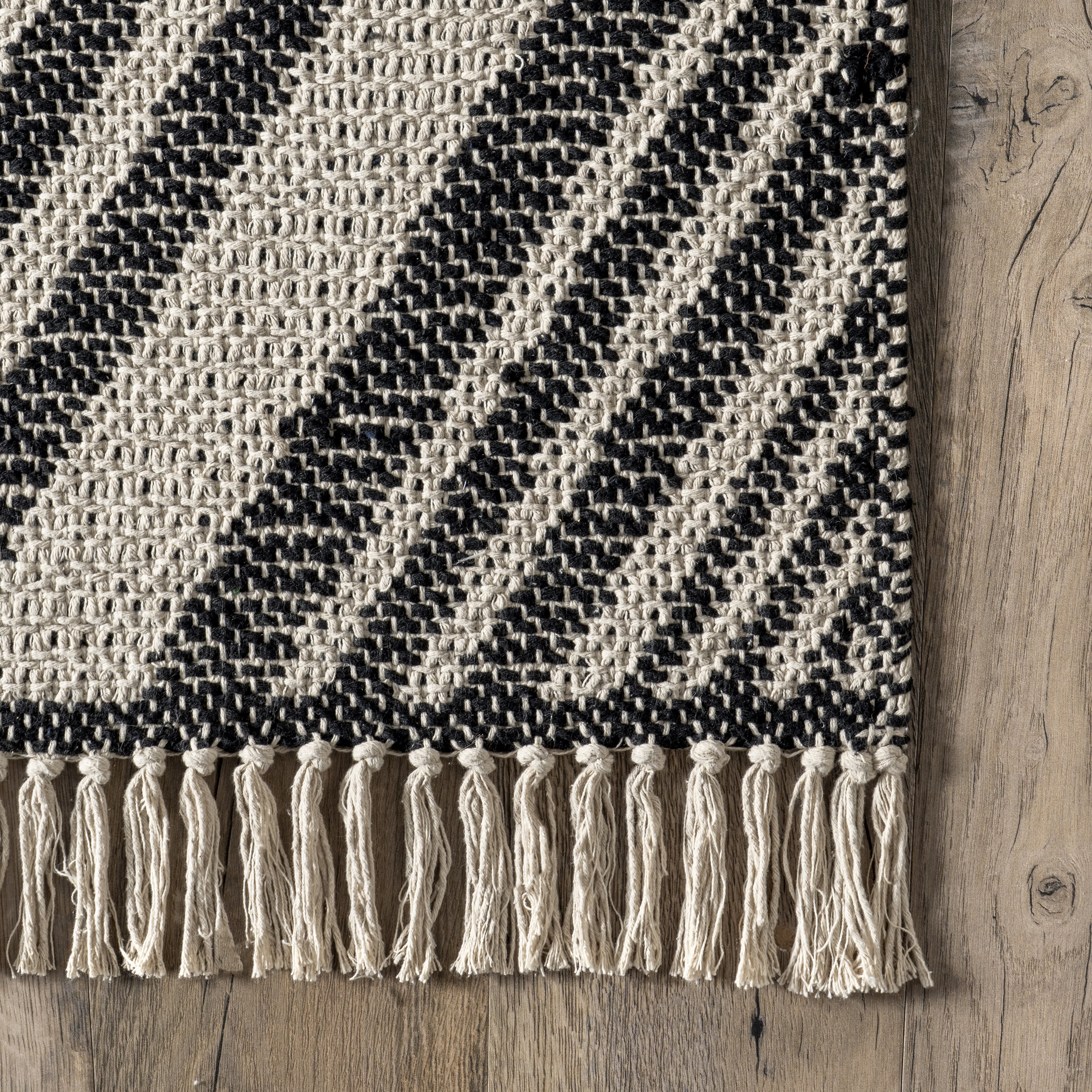 Kara Cotton Zig-Zag Rug | Grey - Image 3