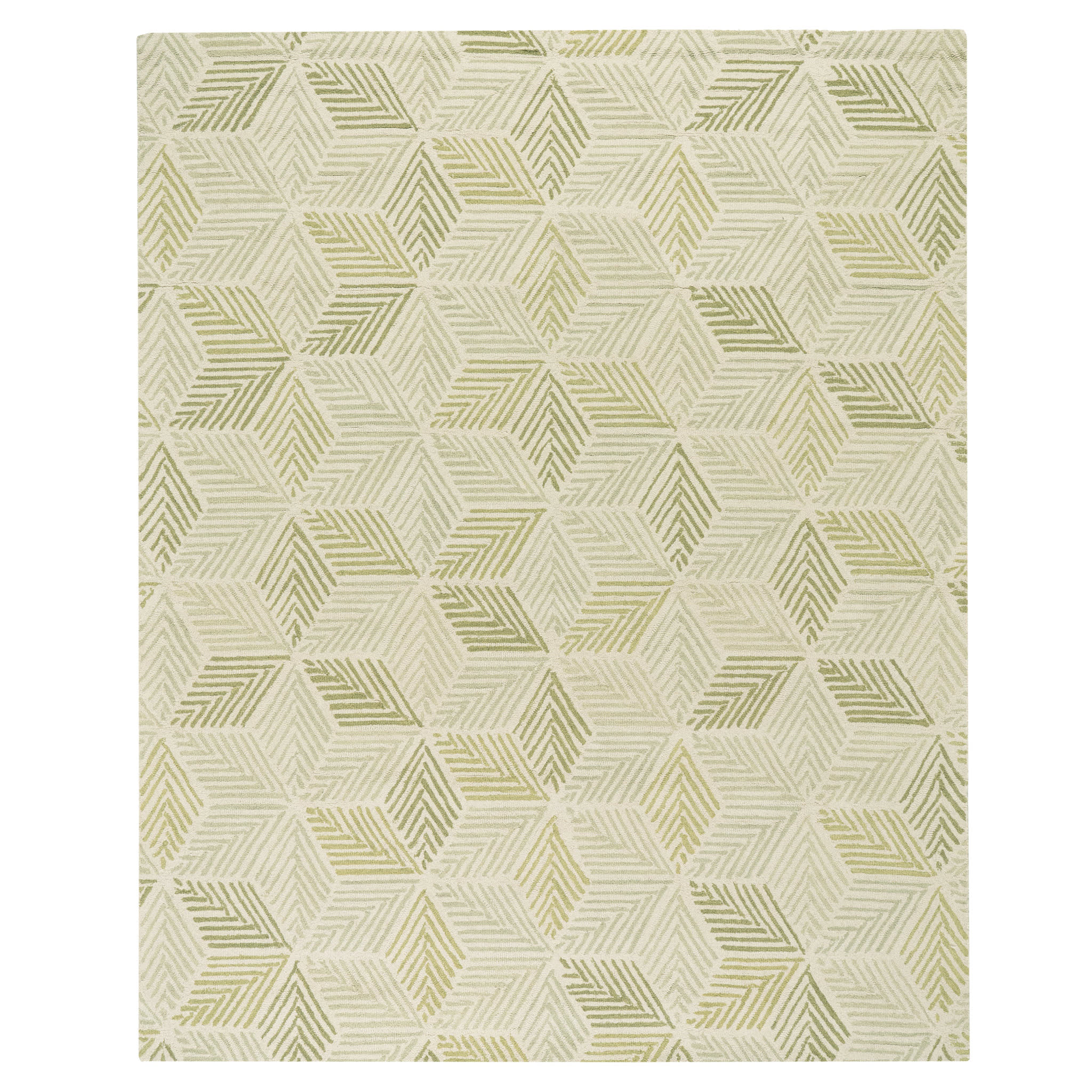 Karari Hand Hooked Wool Rug | Moss - Image 2
