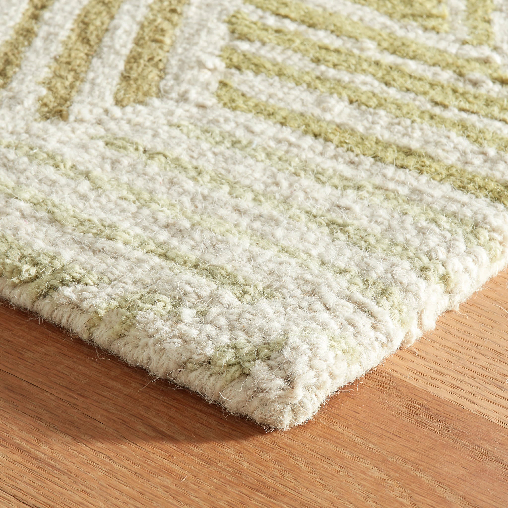 Karari Hand Hooked Wool Rug | Moss - Image 6