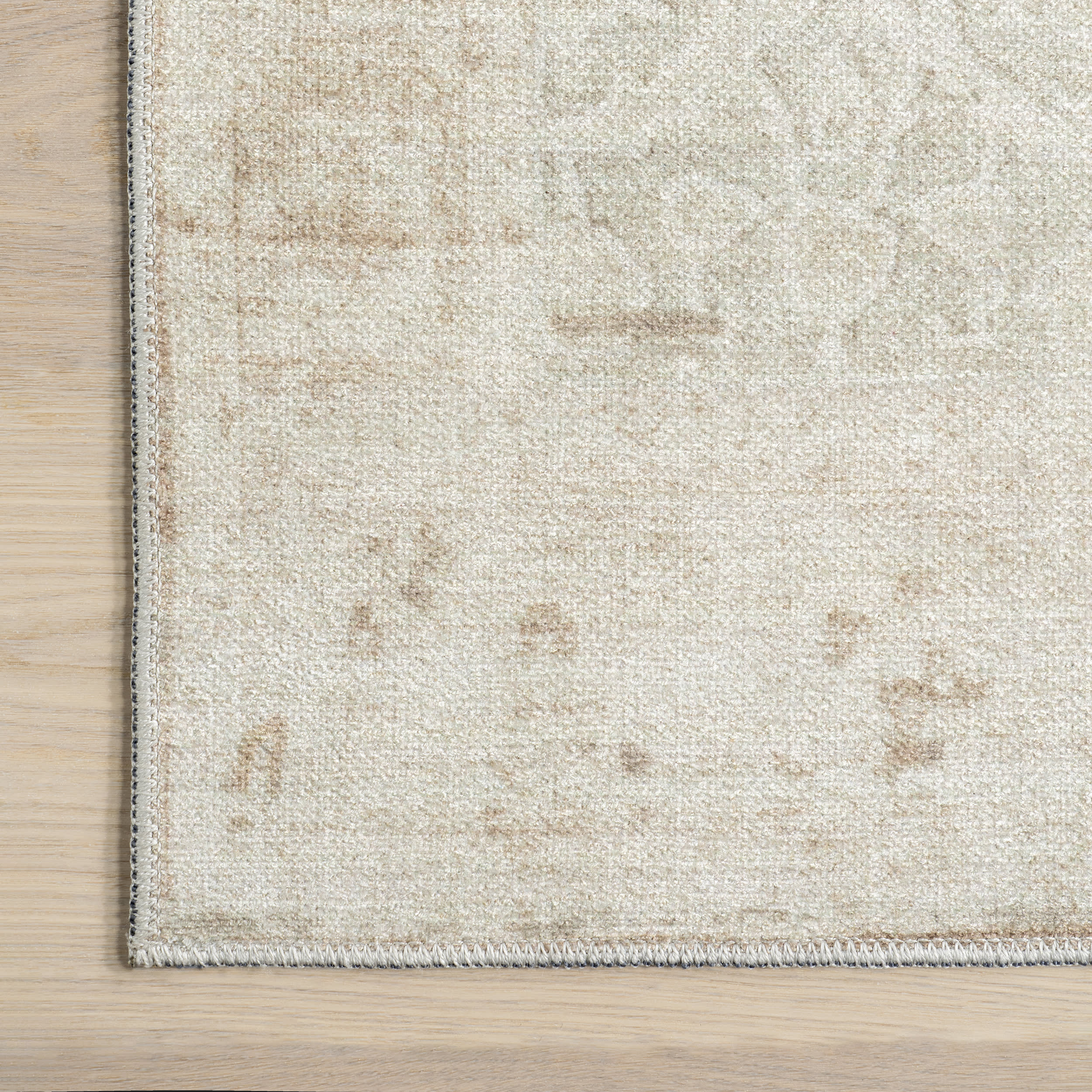 Karla Vintage Medallion Washable Rug | Beige - Image 3