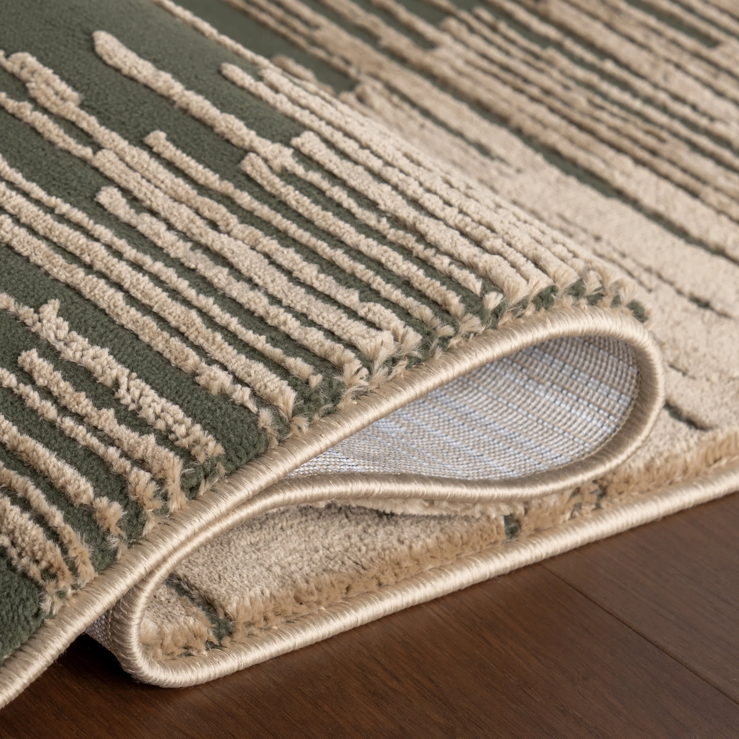 Karnali Abstract Washable Rug | Green - Image 8