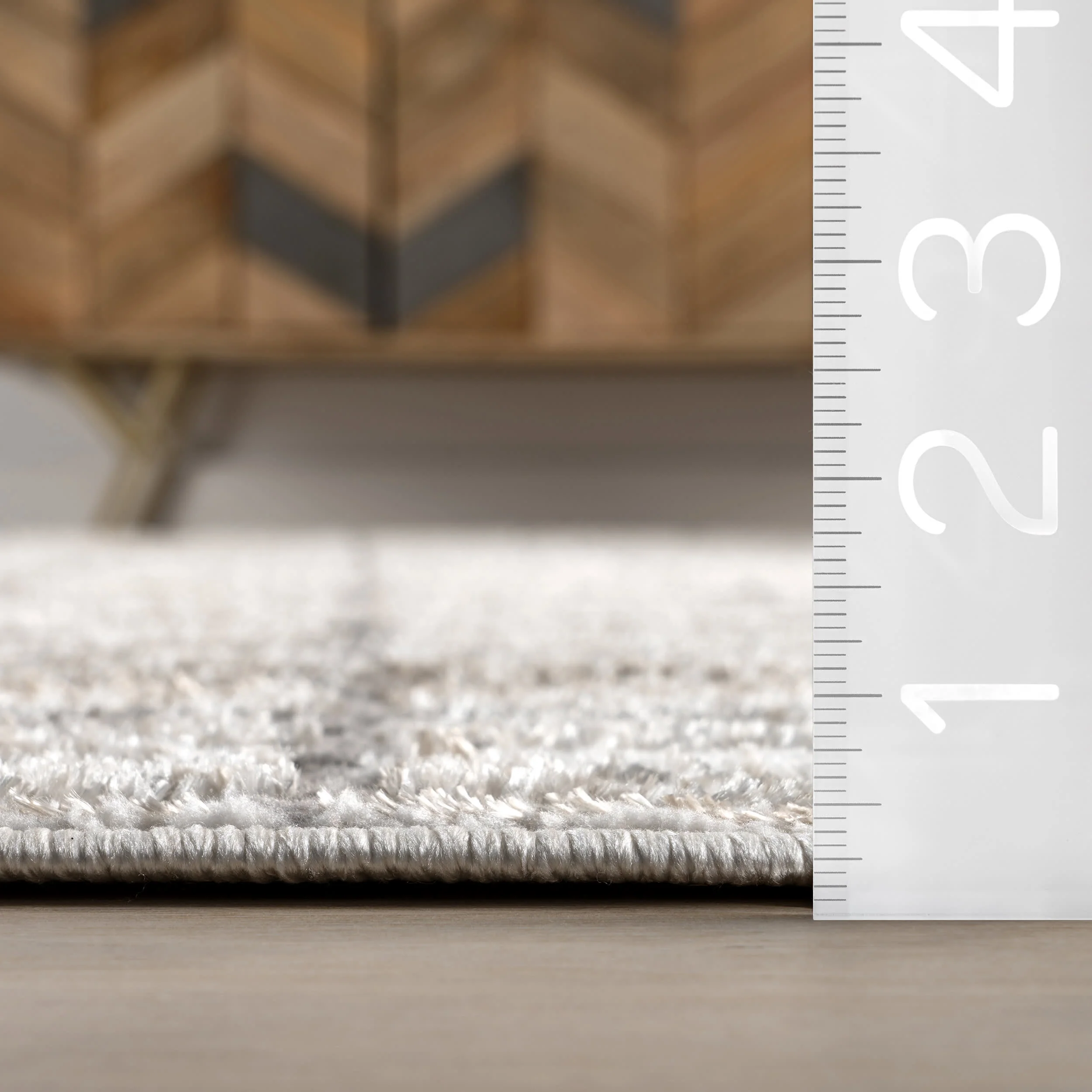 Karolina Checked Rug | Beige - Image 6