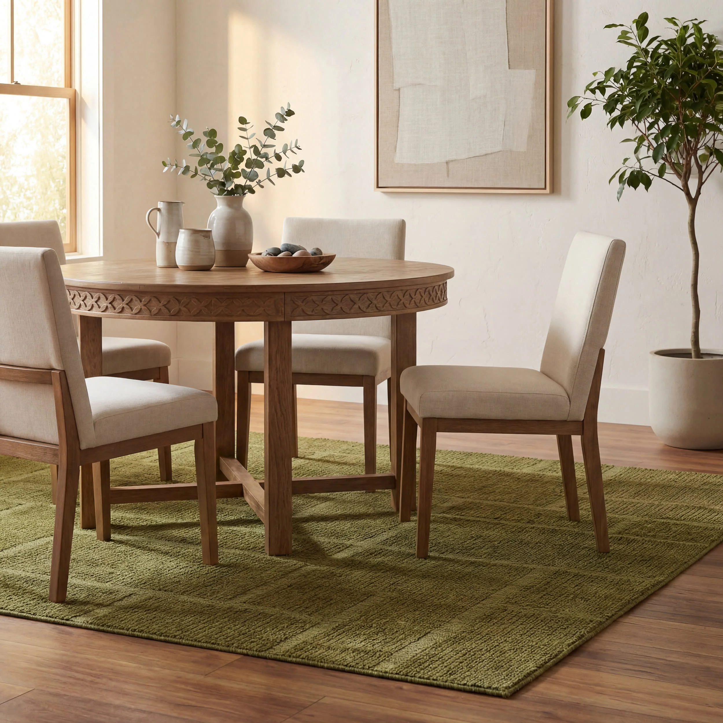 Kary Bohemian Abstract Rug | Green - Image 7