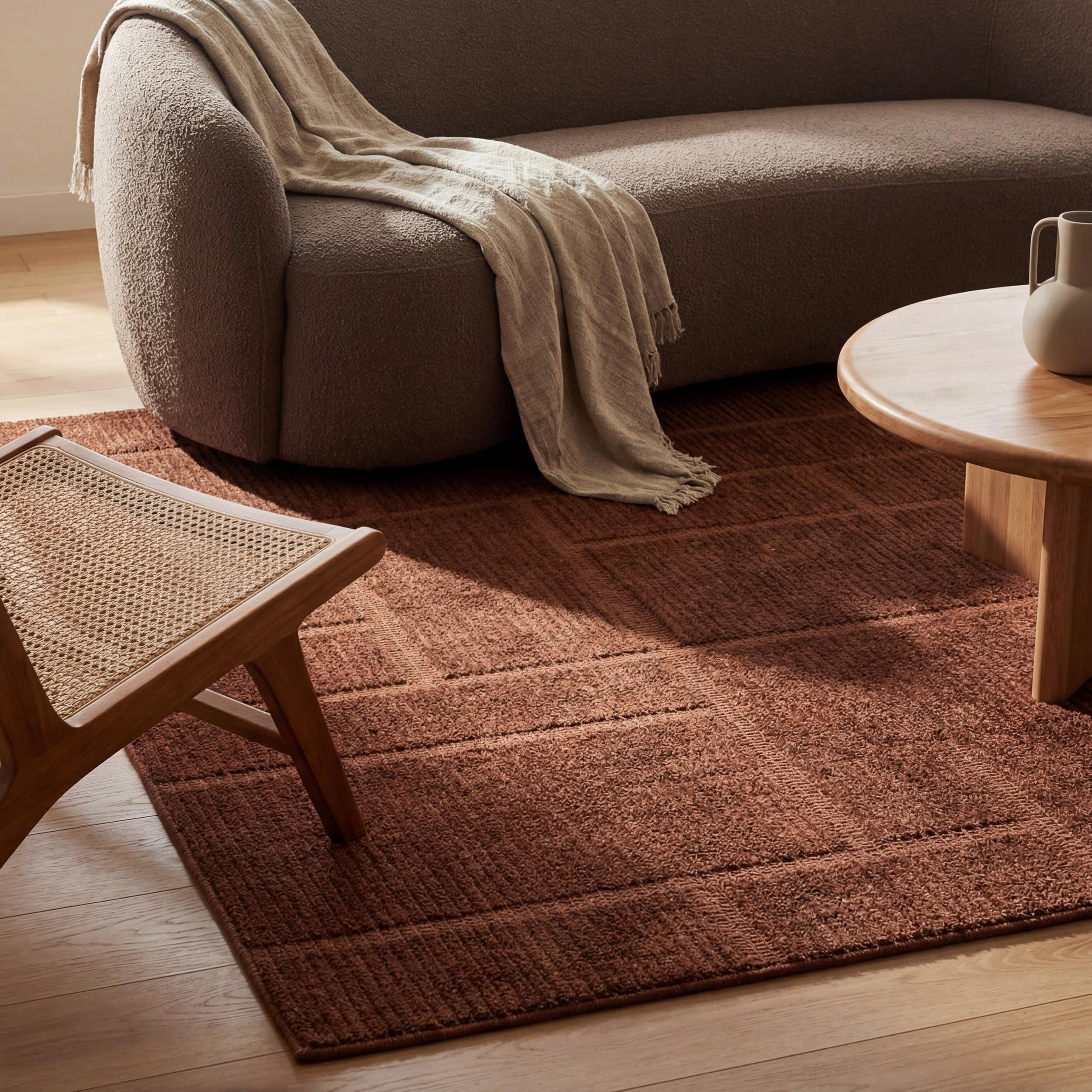 Kary Bohemian Abstract Rug | Merlot - Image 5