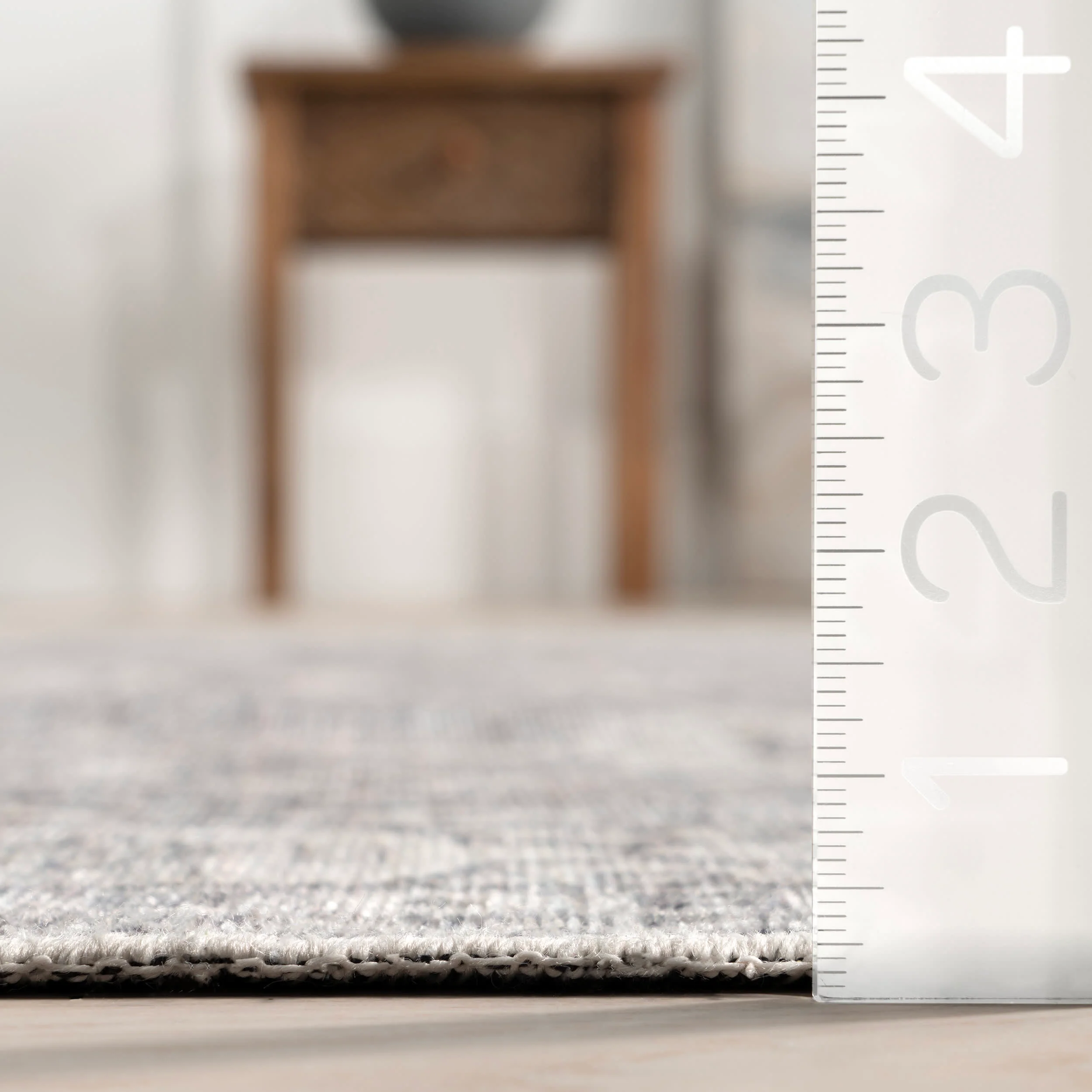 Kaski Medallion Washable Rug | Grey - Image 5