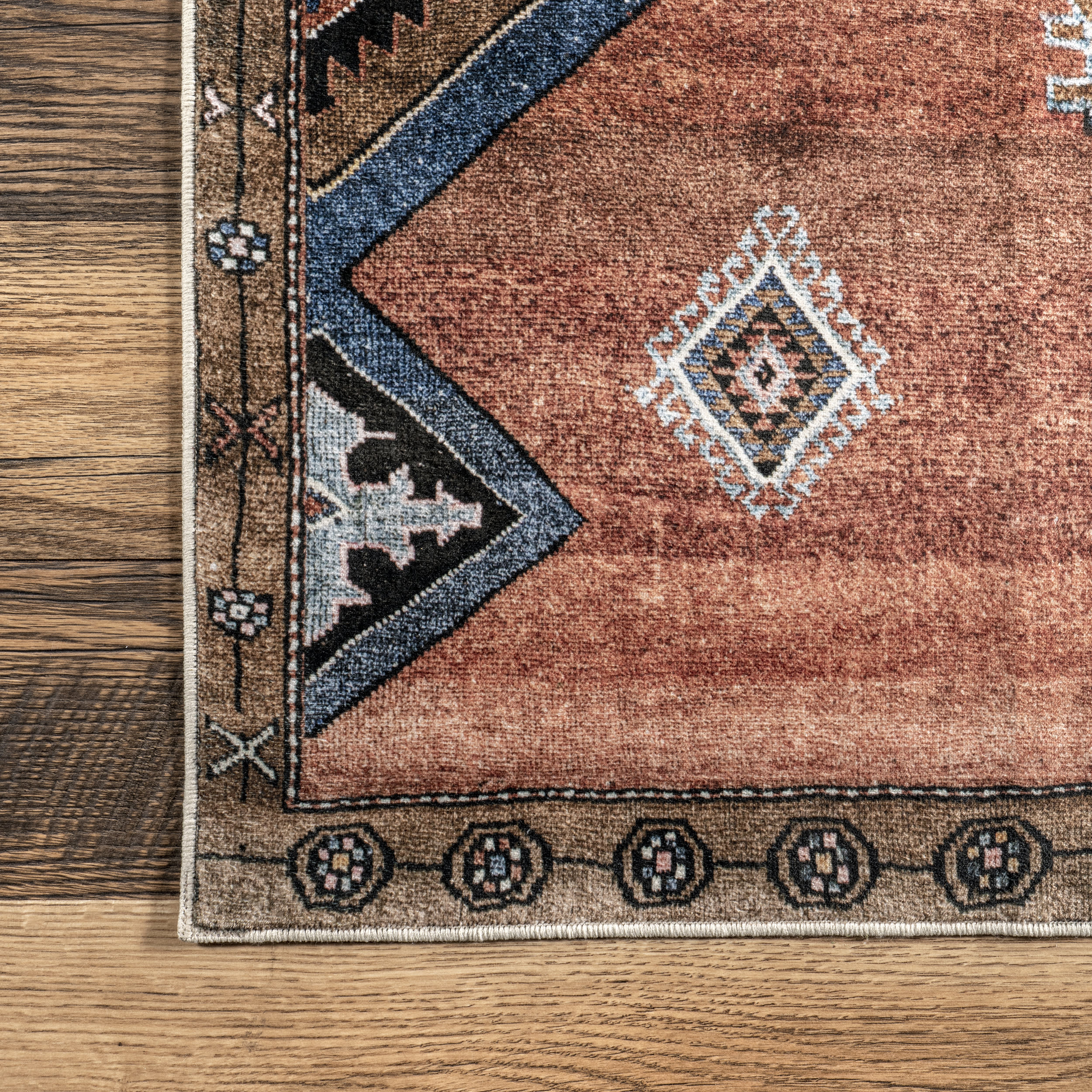 Katana Collage Washable Rug | Rust - Image 3