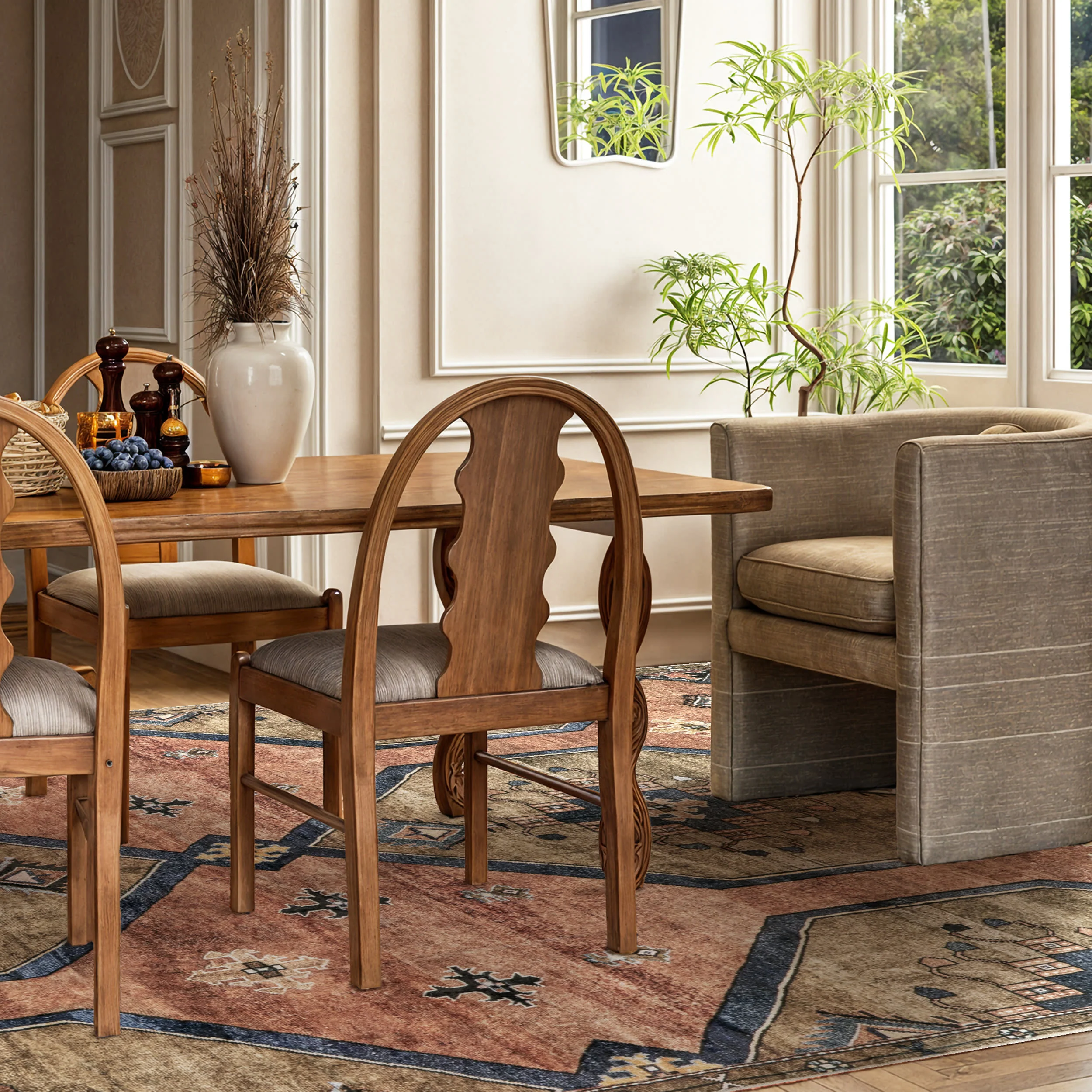 Katana Collage Washable Rug | Rust - Image 5