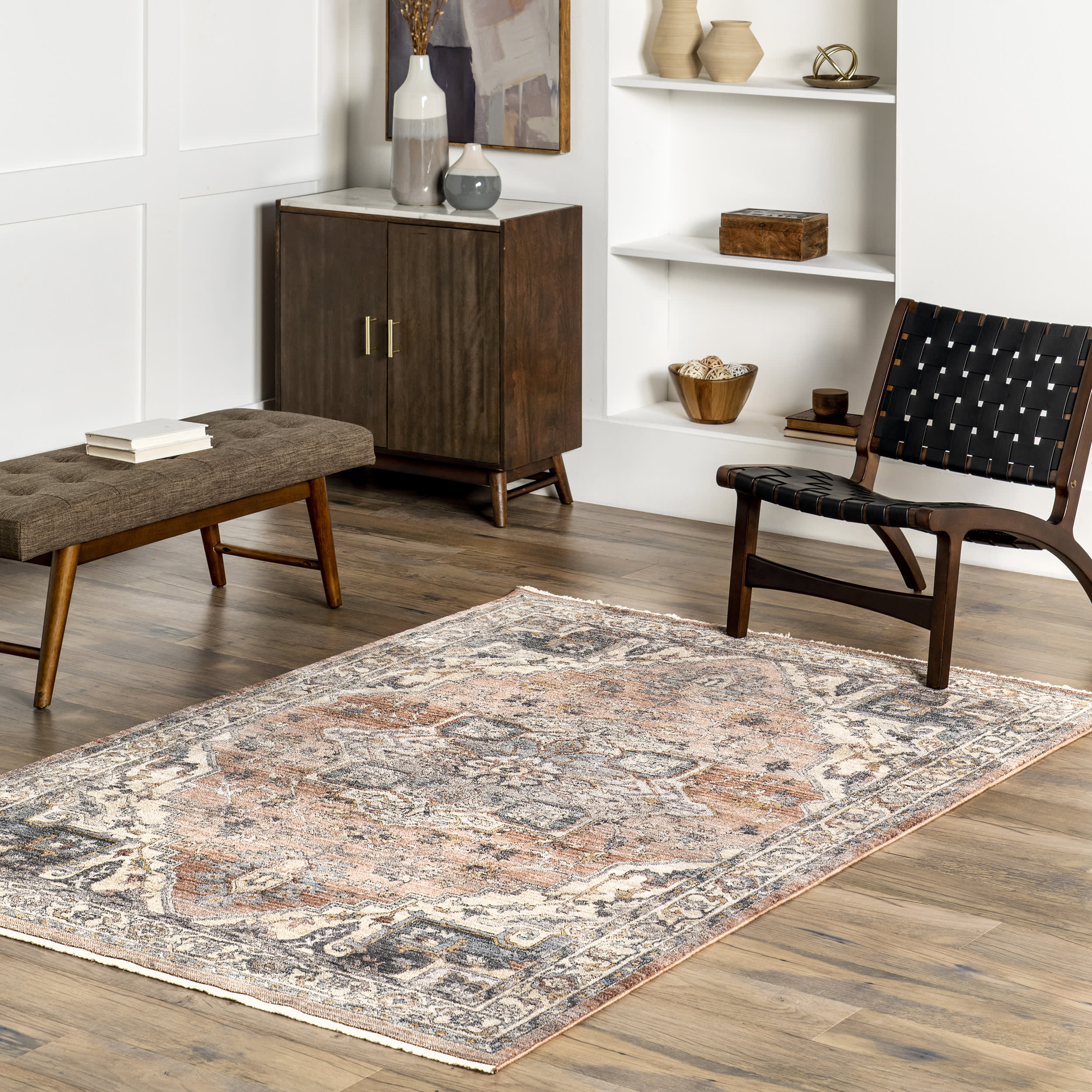 Kathleen Vintage Persian Rug | Rust - Image 2