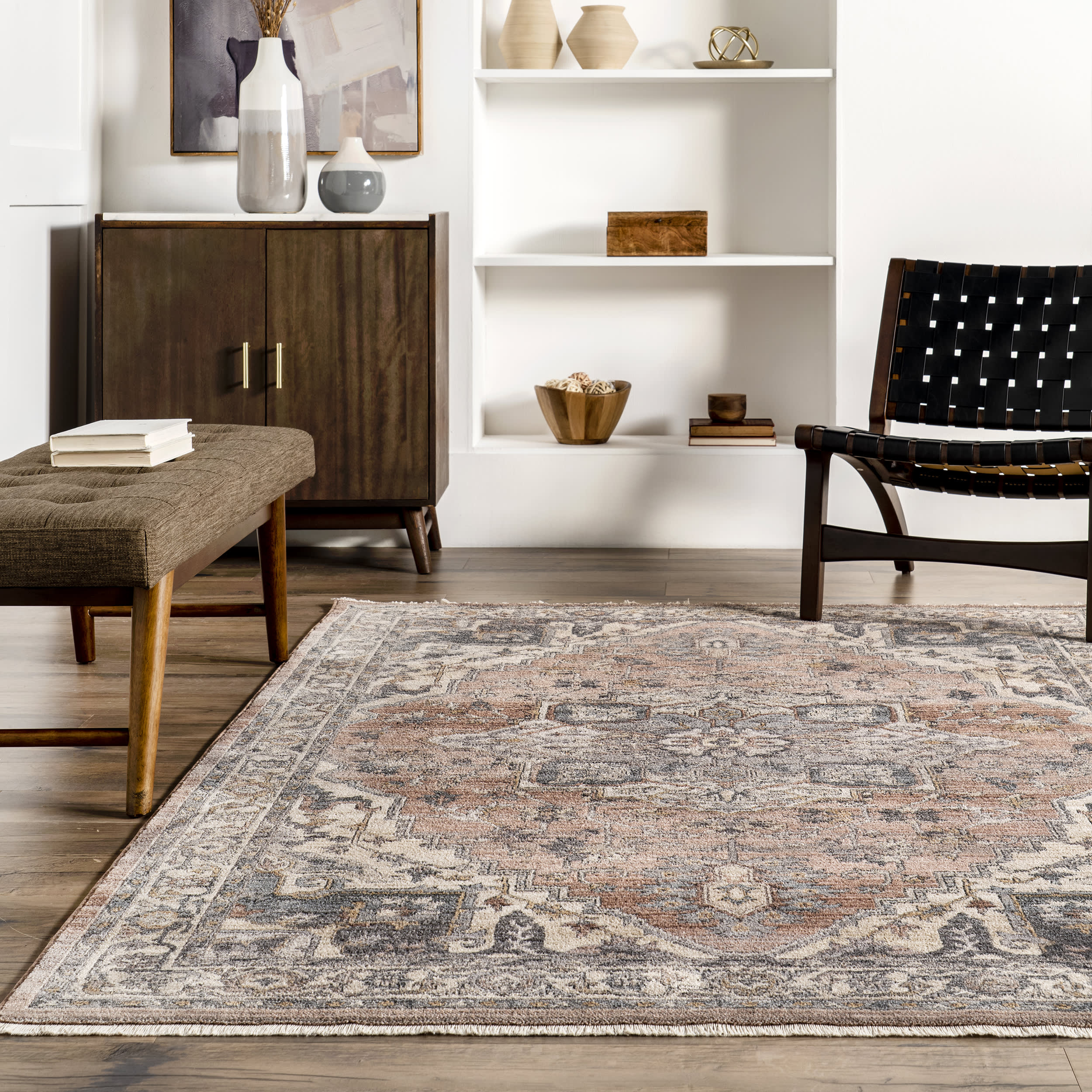 Kathleen Vintage Persian Rug | Rust - Image 4