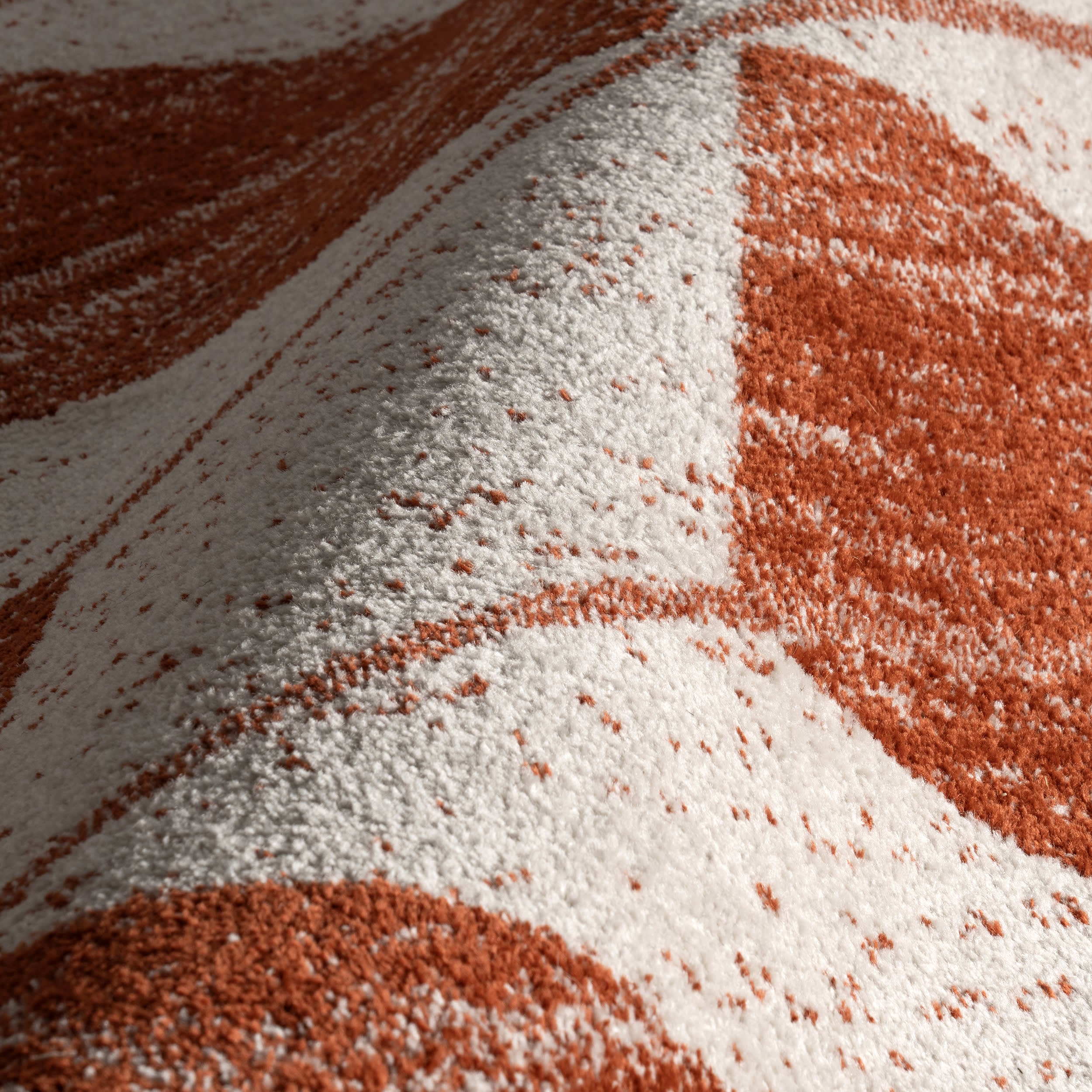Kaydence Striped Diamonds Rug | Brick - Image 3