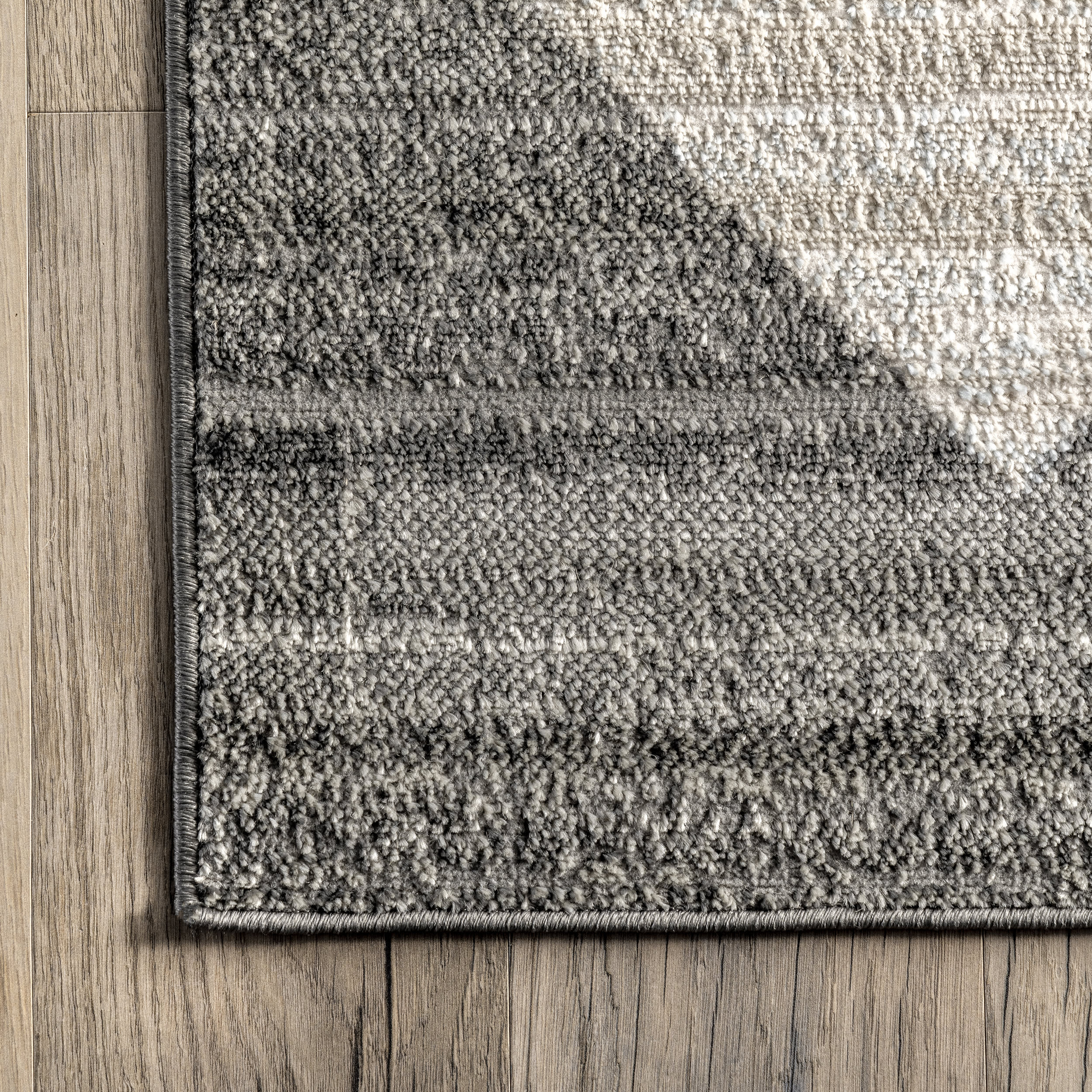 Kayla Checkerboard Tiled Rug | Grey - Image 3