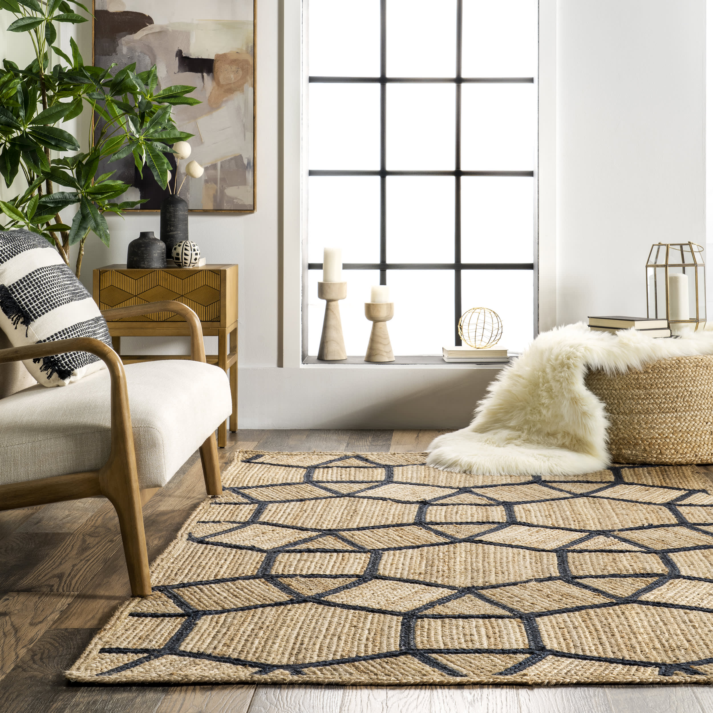 Kazia Jute Igloos Rug | Blue - Image 4