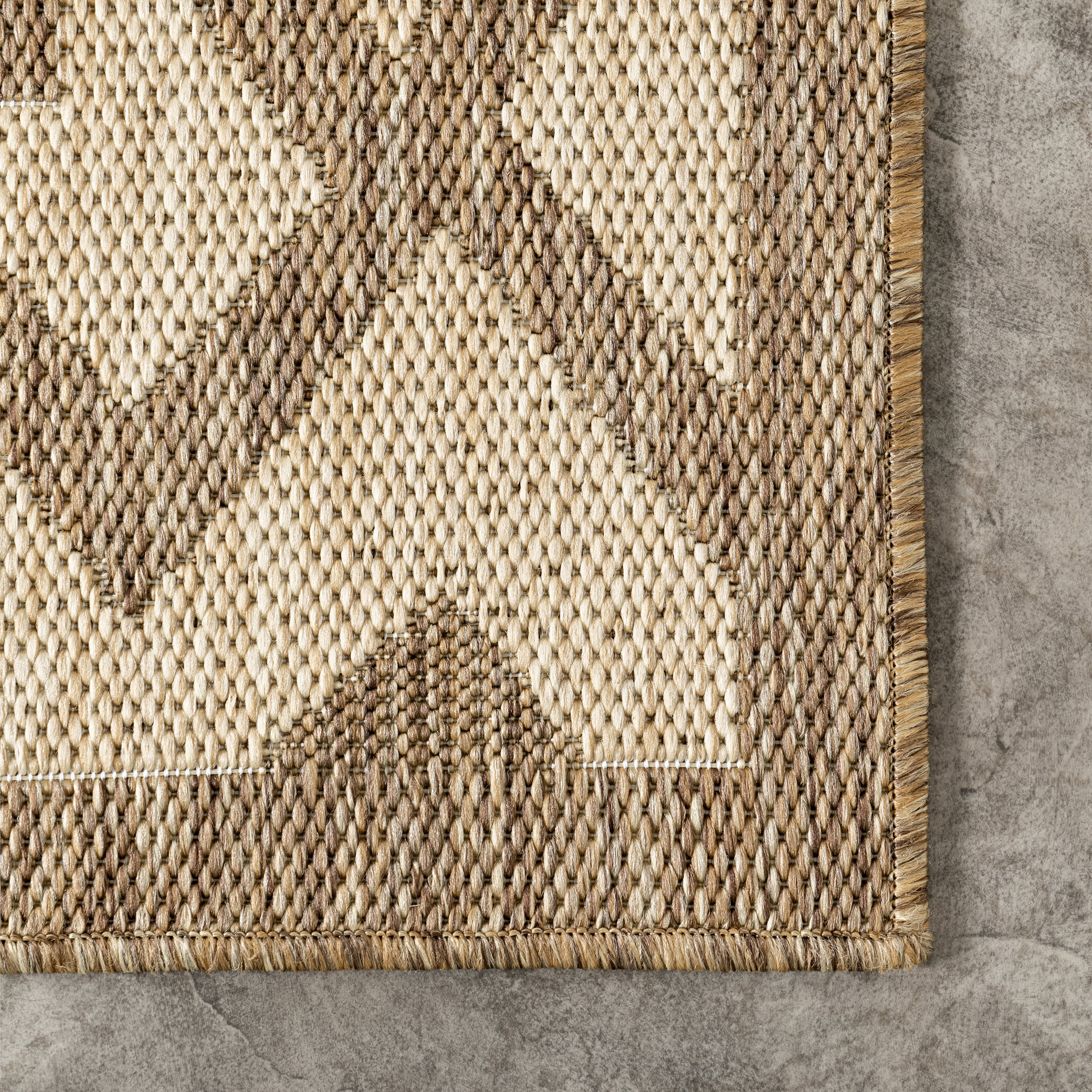 Kelly Transitional Indoor/Outdoor Rug | Brown - Image 3