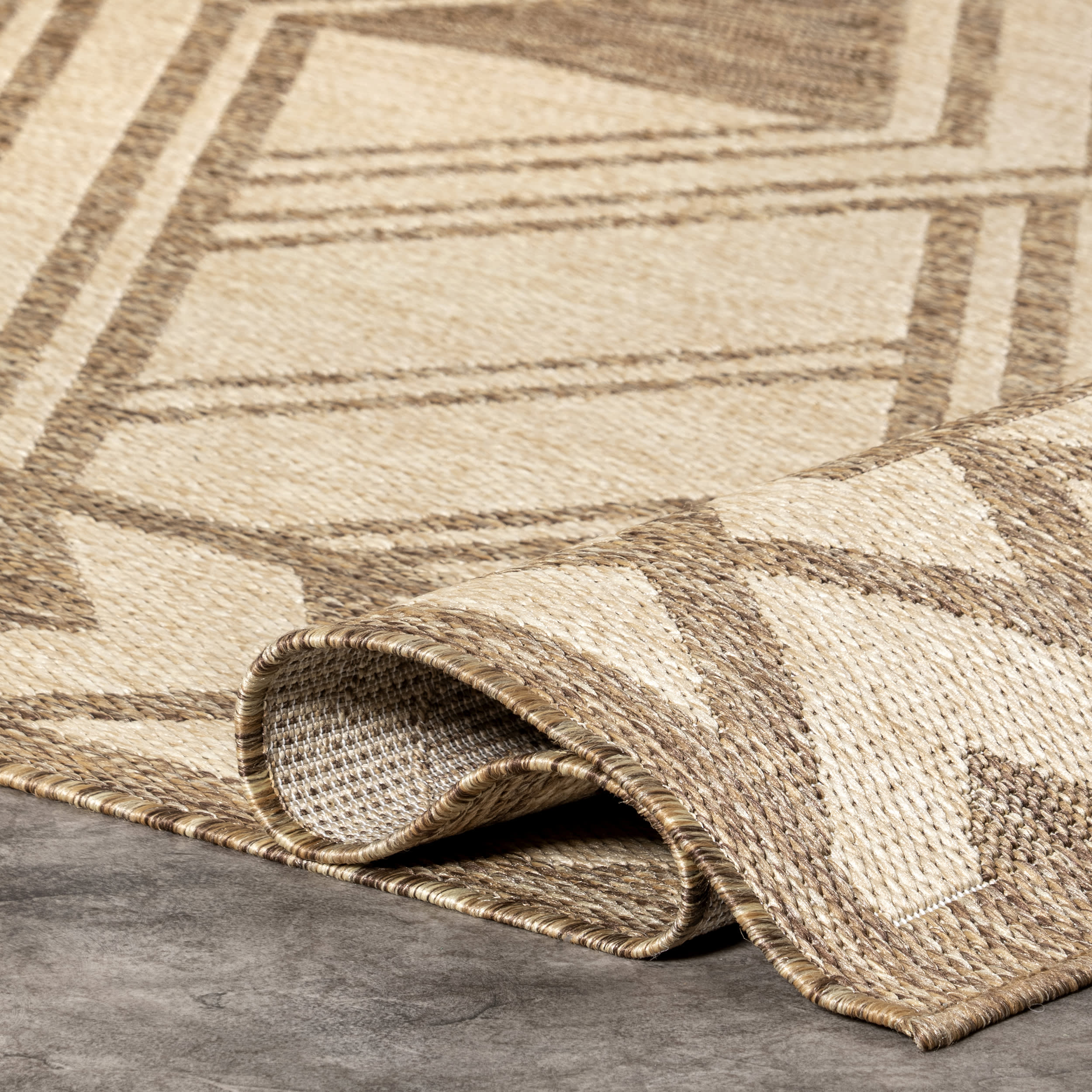Kelly Transitional Indoor/Outdoor Rug | Brown - Image 6