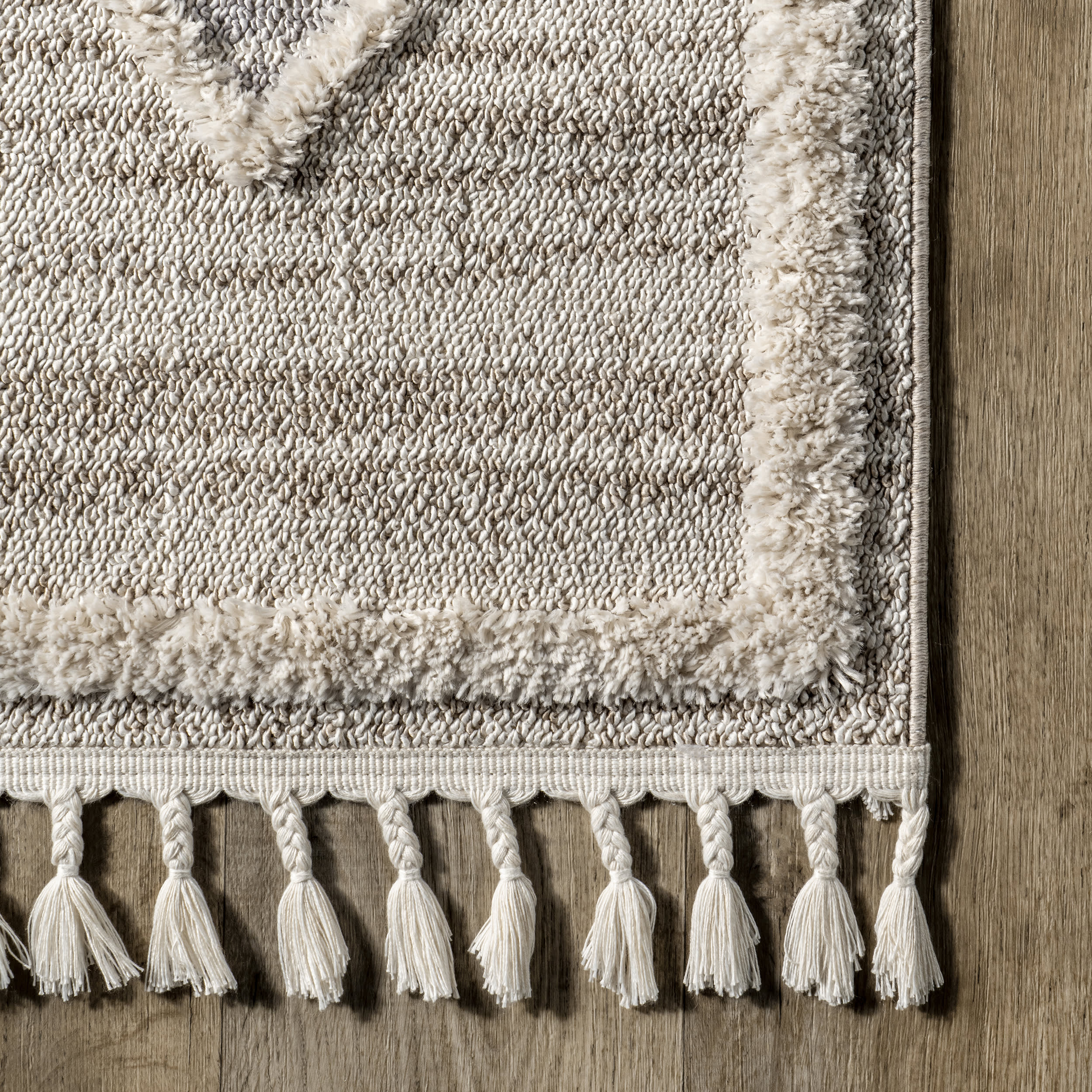 Kelsey Moroccan Raised Rug | Beige - Image 3