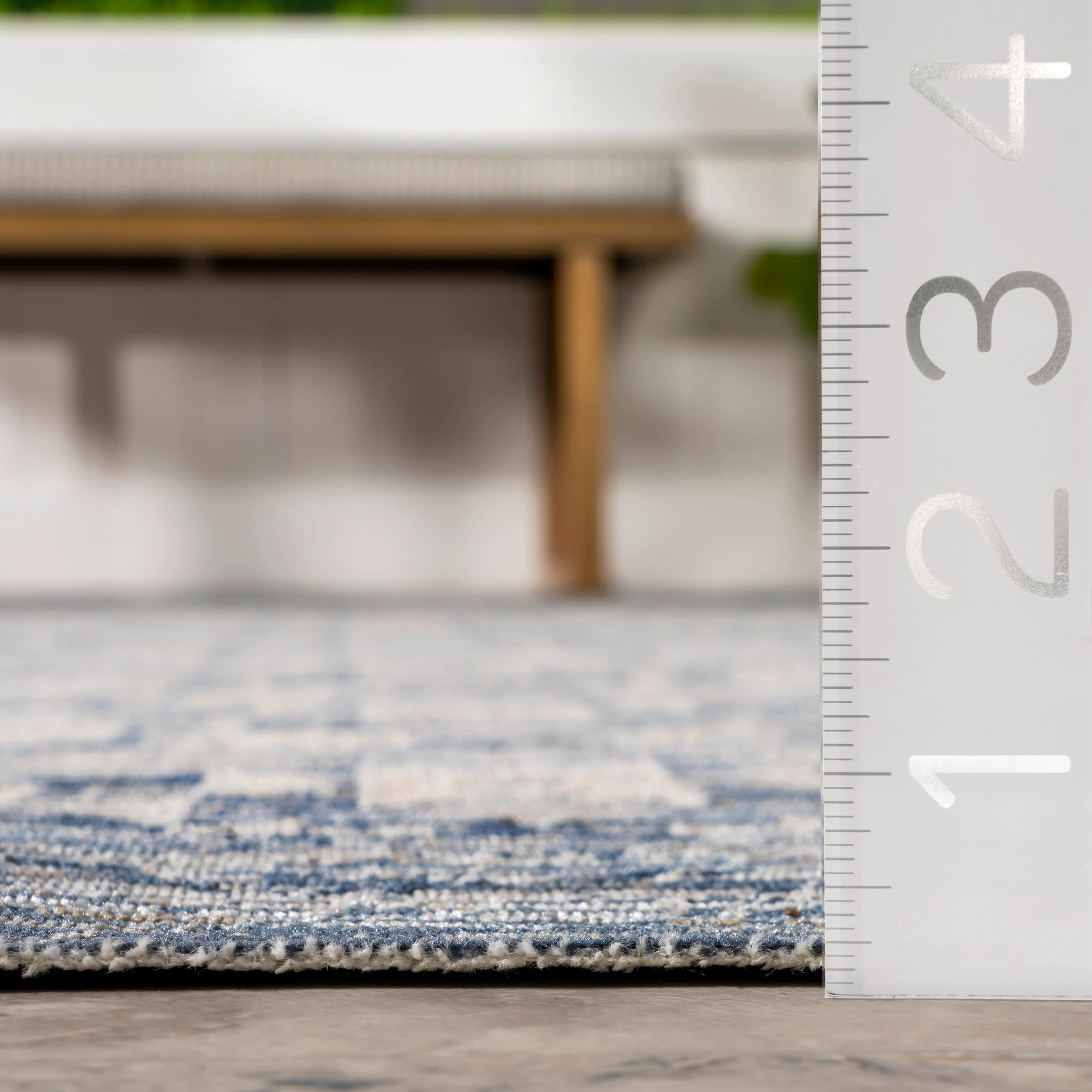 Kelsie Kaleidoscope Washable Indoor/Outdoor Rug | Blue - Image 5