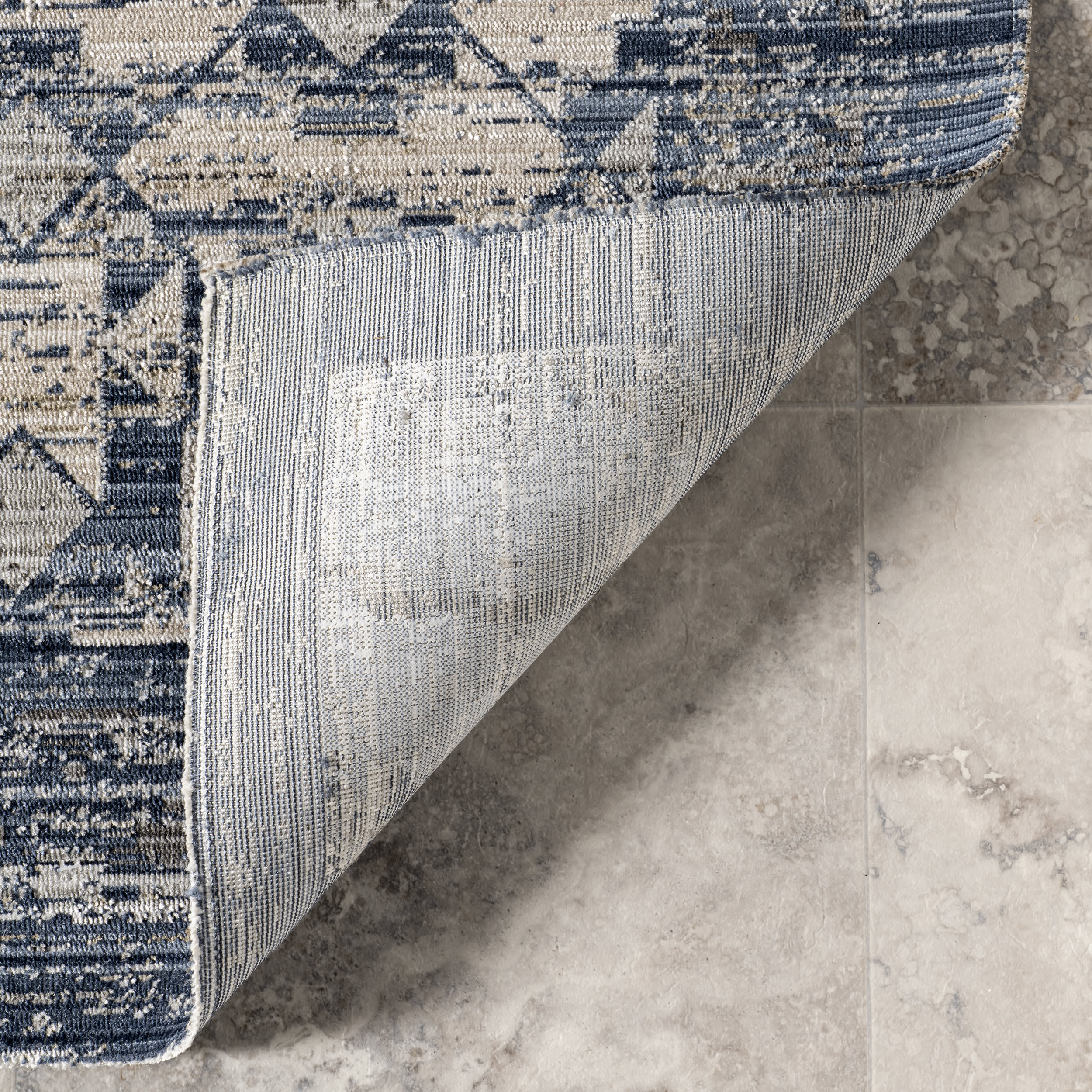 Kelsie Kaleidoscope Washable Indoor/Outdoor Rug | Blue - Image 6