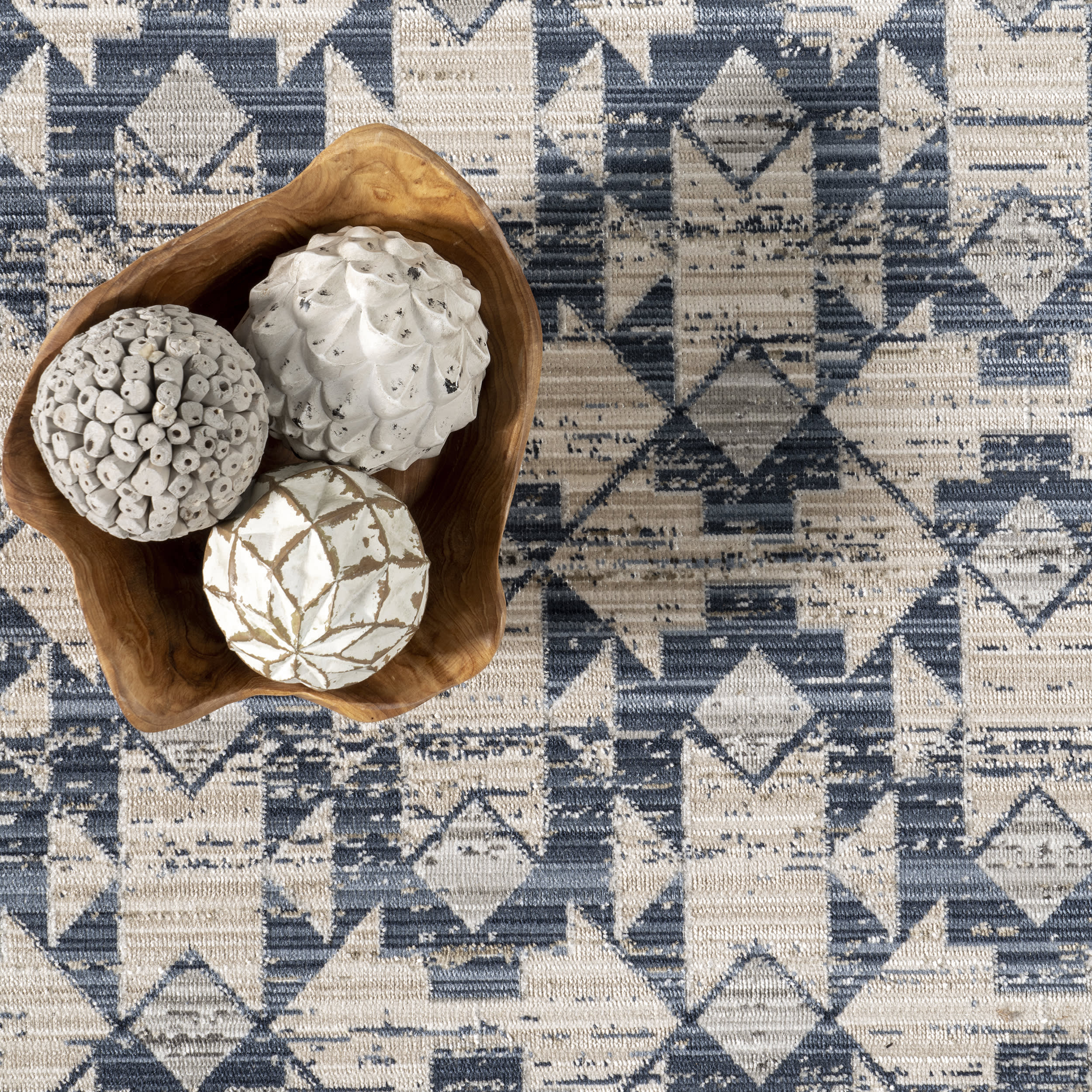 Kelsie Kaleidoscope Washable Indoor/Outdoor Rug | Blue - Image 7