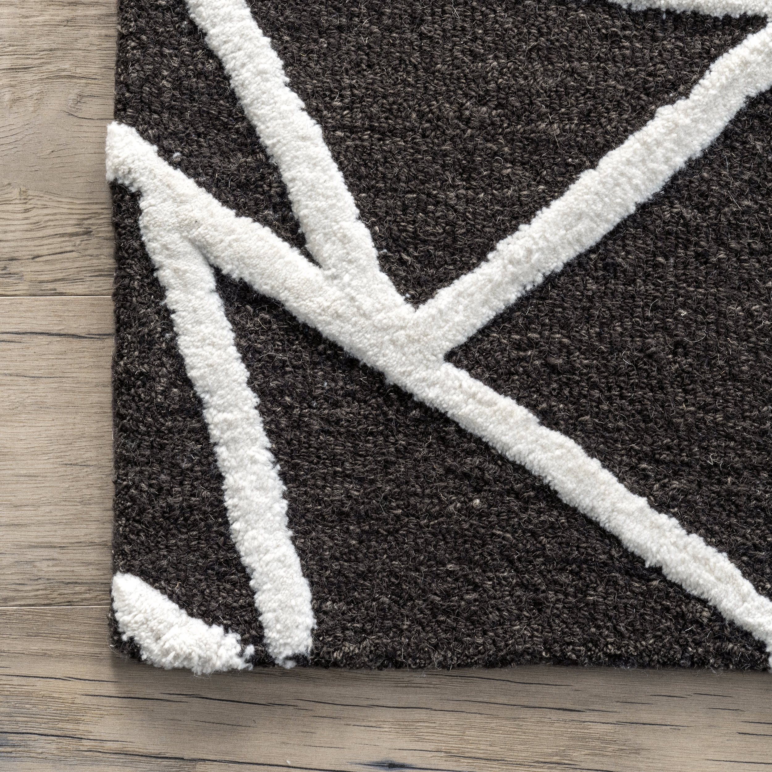 Kendall Wool Collage Rug | Black - Image 3