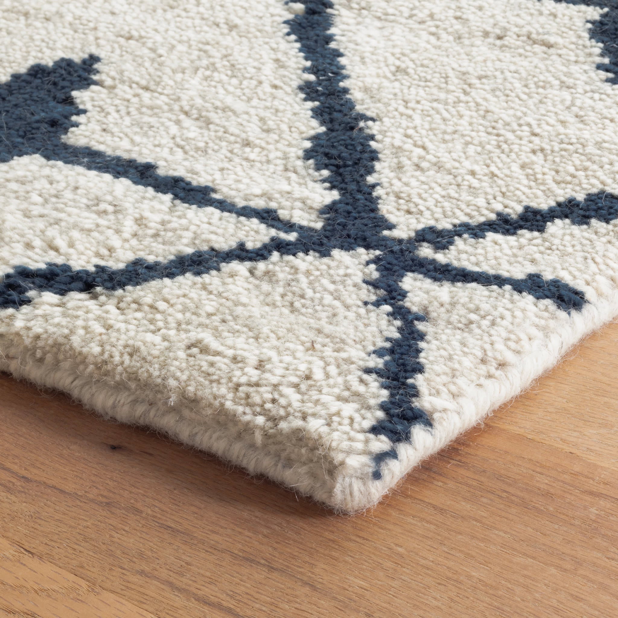 Kenitra Hand Knotted Wool Rug | Indigo - Image 3