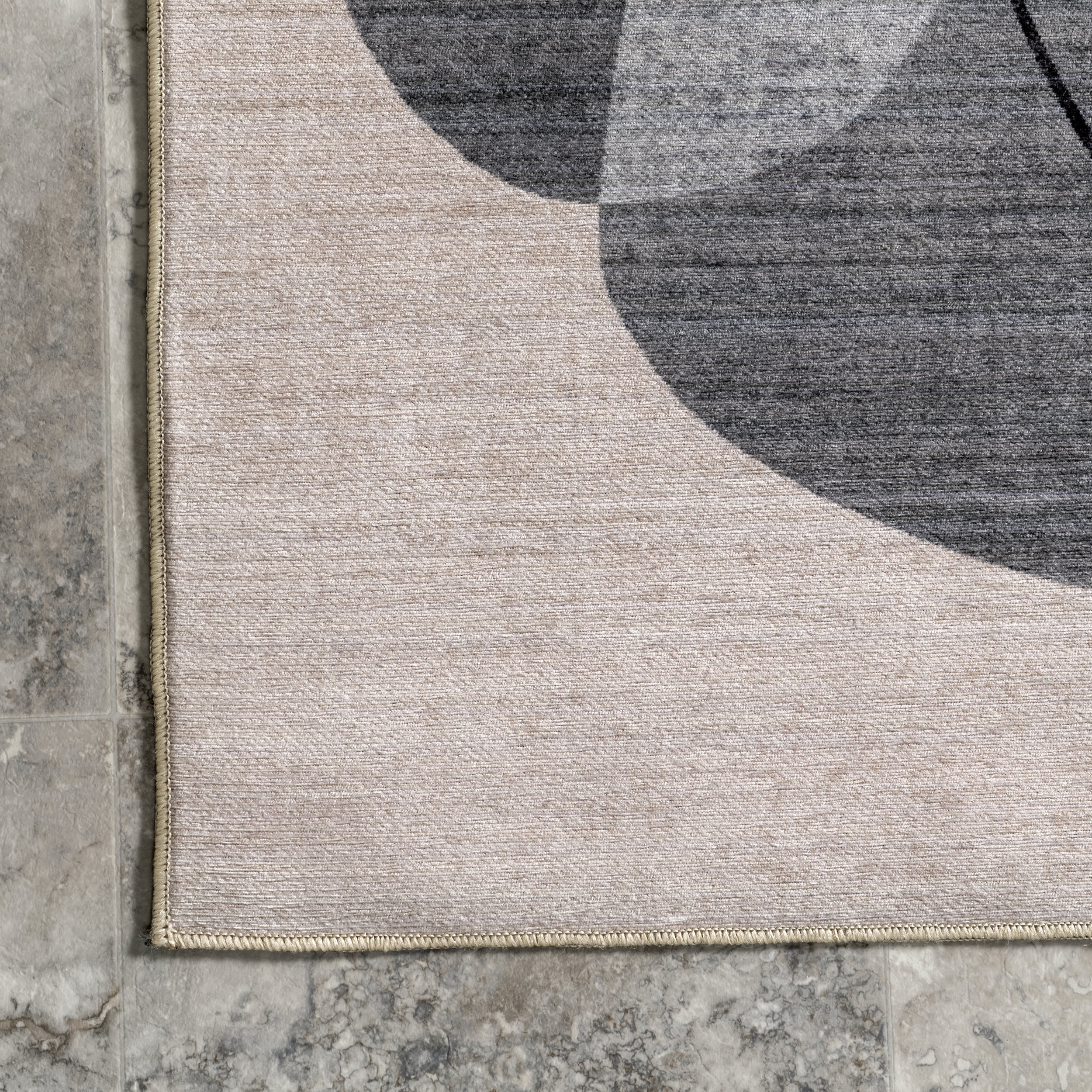 Kenley Stone Washable Indoor/Outdoor Rug | Grey - Image 3